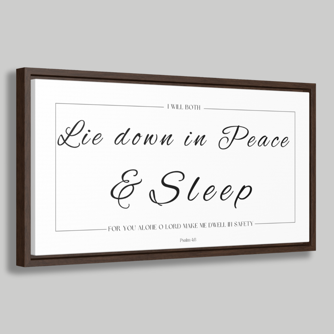 I Will Both Lie Down In Peace & Sleep | Christian Wall Art