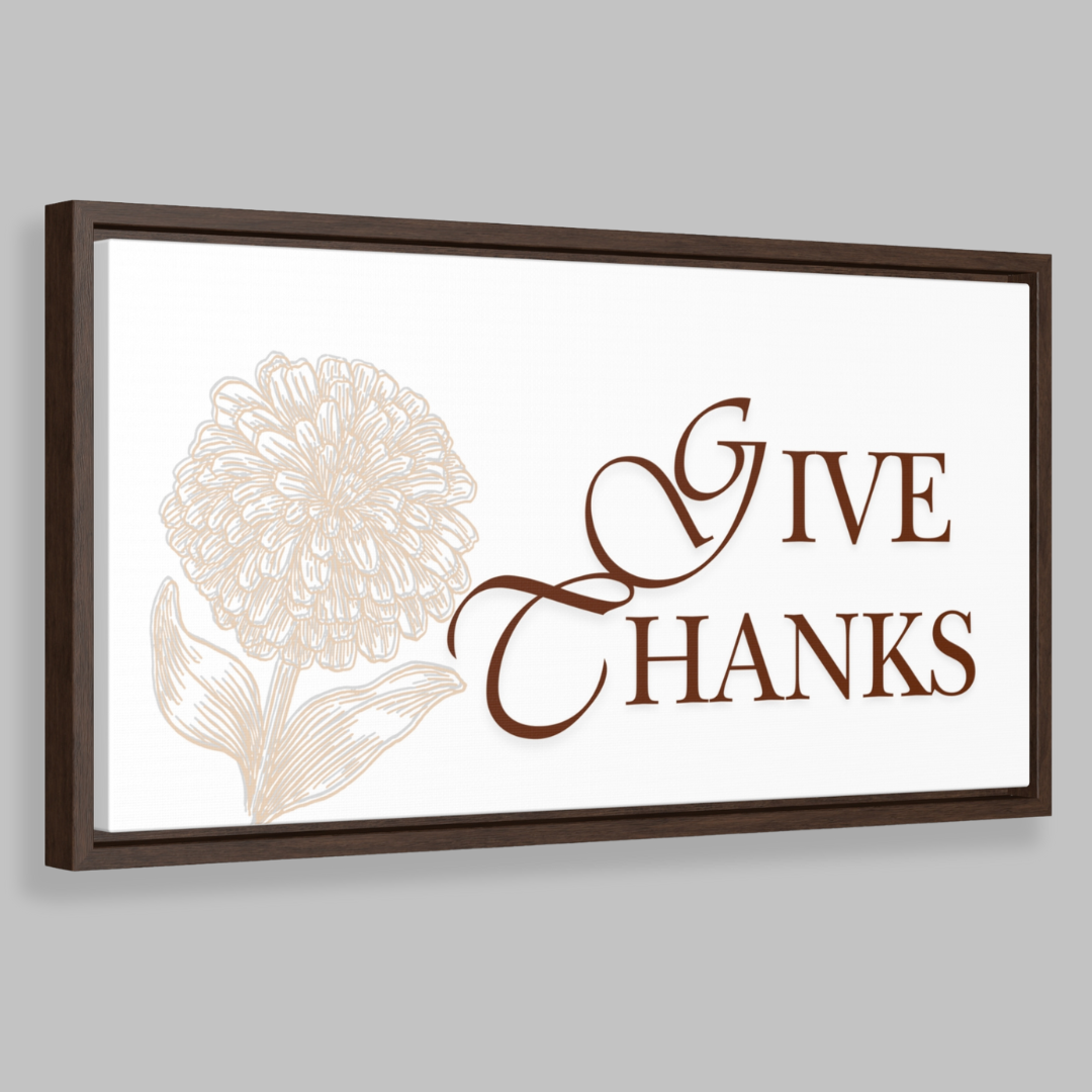 Give Thanks | Gratitude Wall Art | Canvas