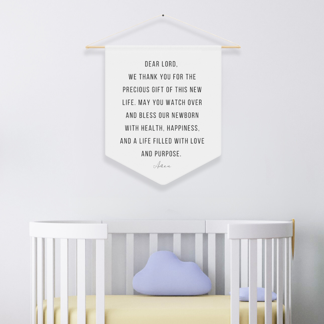 Prayer For Your Baby | Nursery Pennant Wall Art