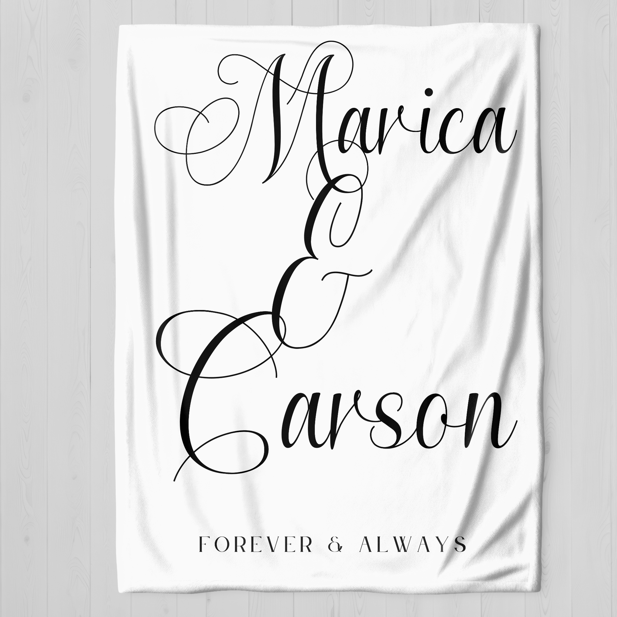 Couple's First Names | Velveteen Plush Blanket