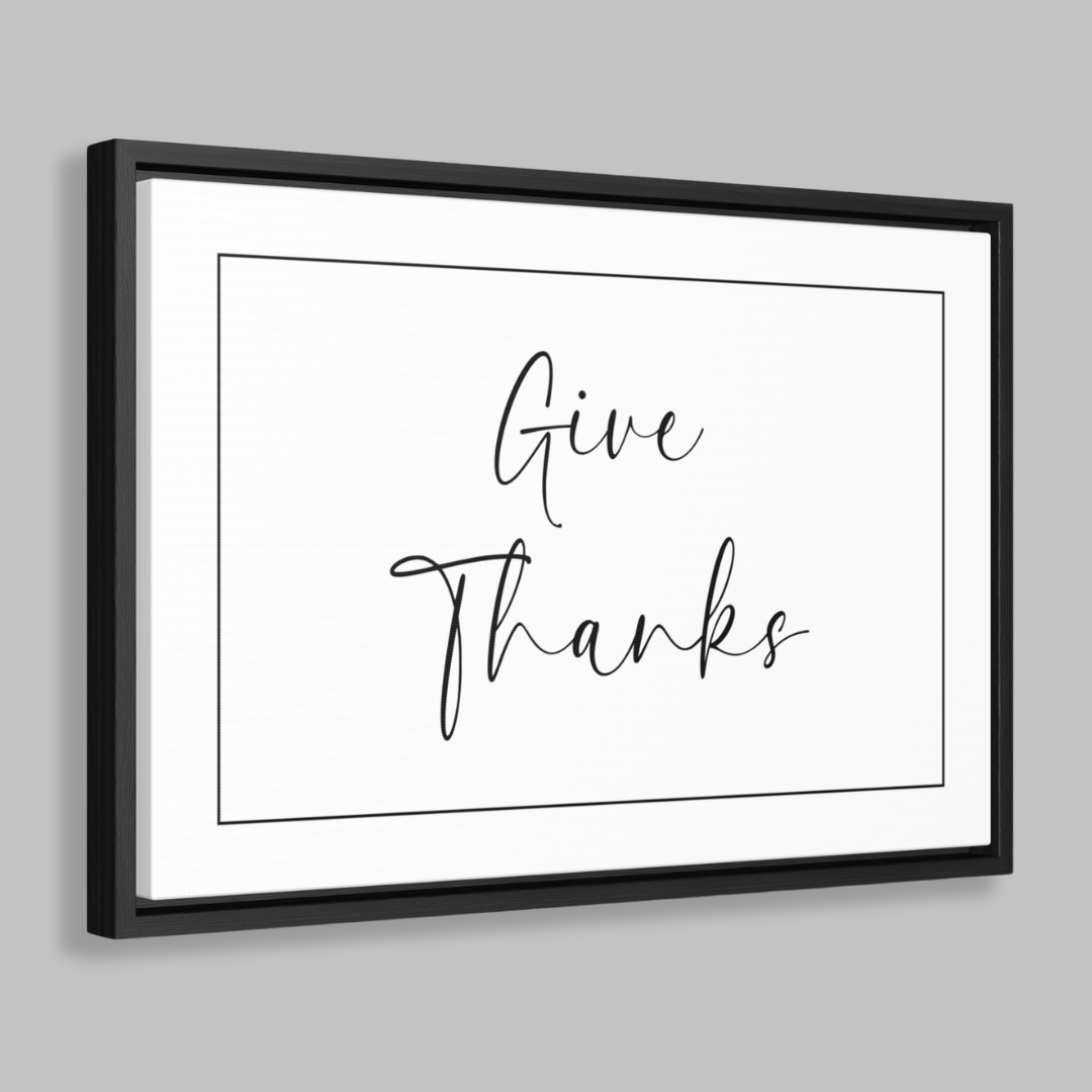 Give Thanks_V2 | Gratitude Wall Art | Canvas