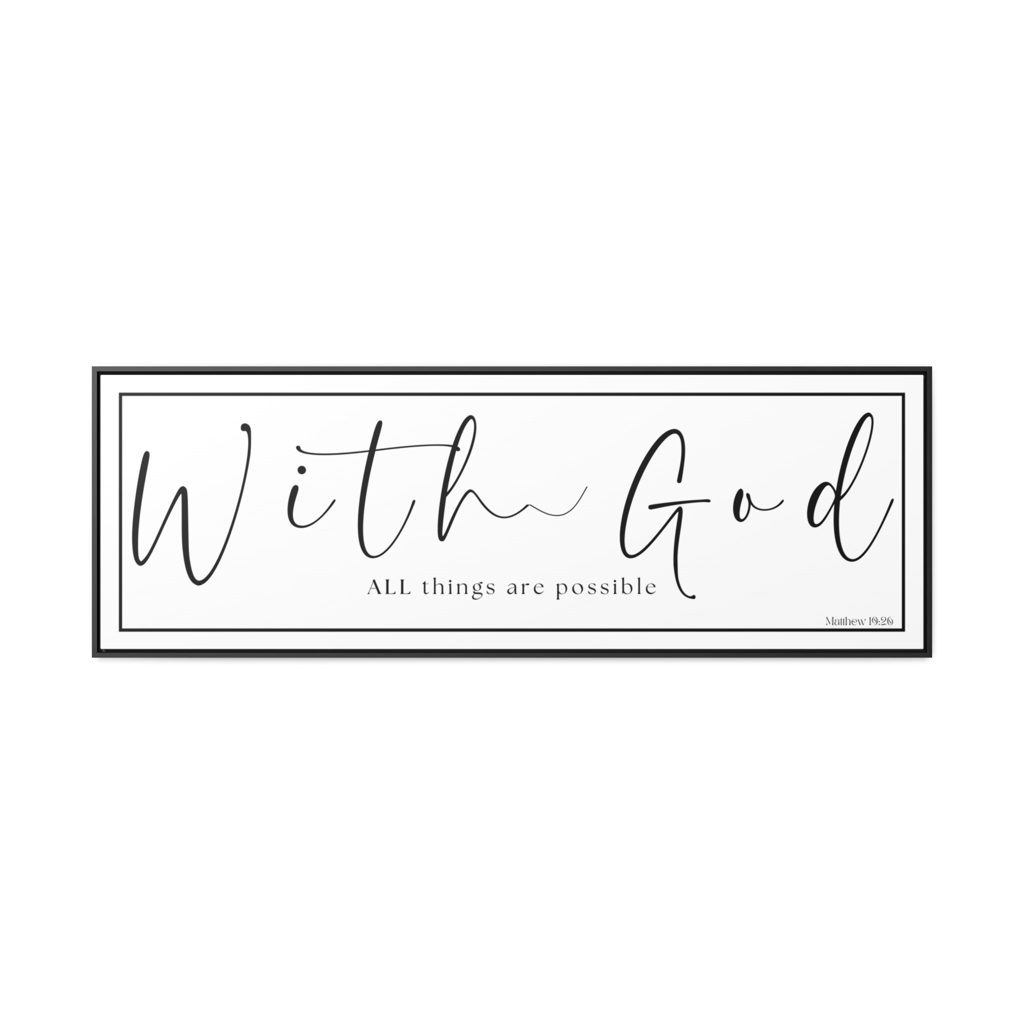 With God All Things Are Possible | Christian Wall Art