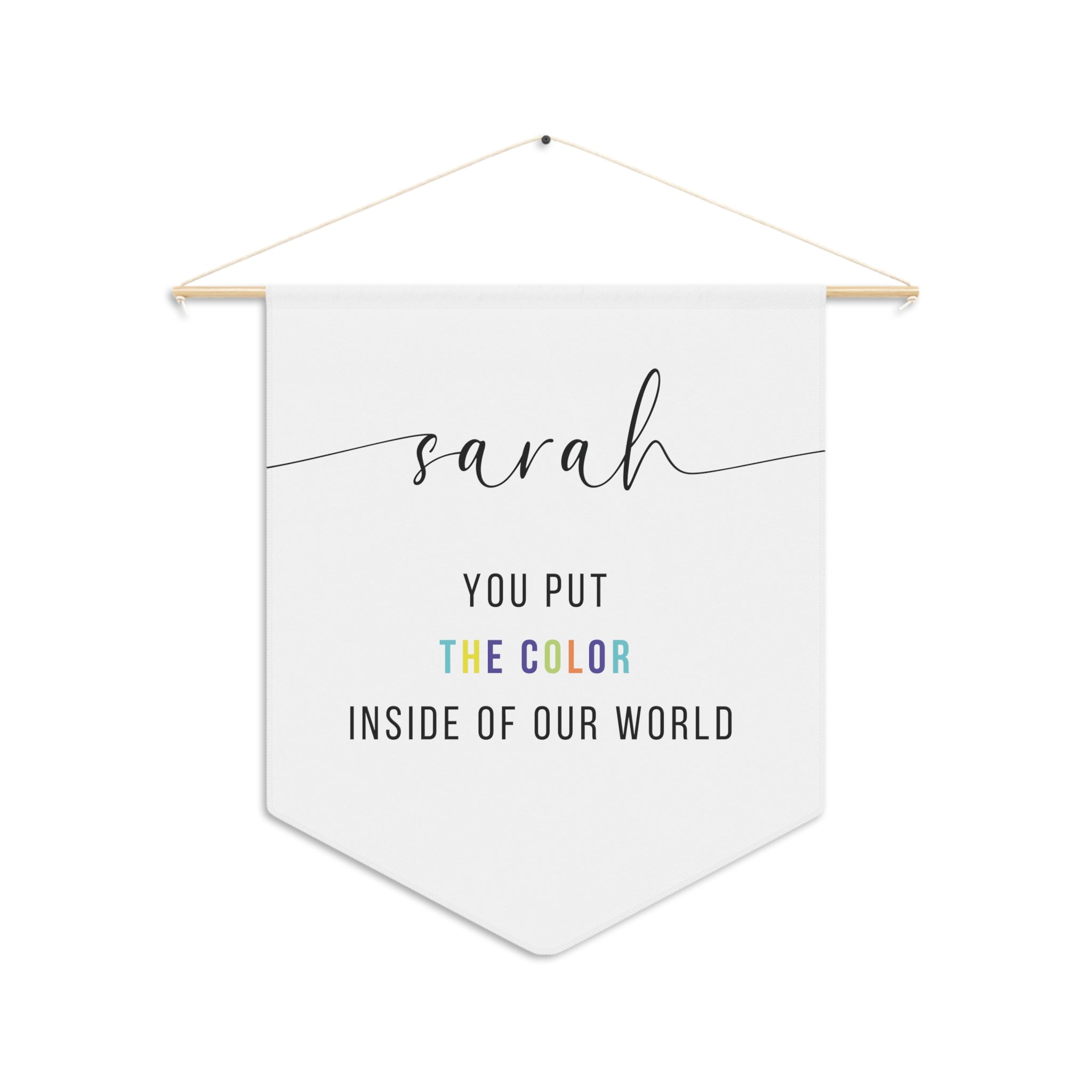 The Color In Our World | Nursery Pennant Wall Art