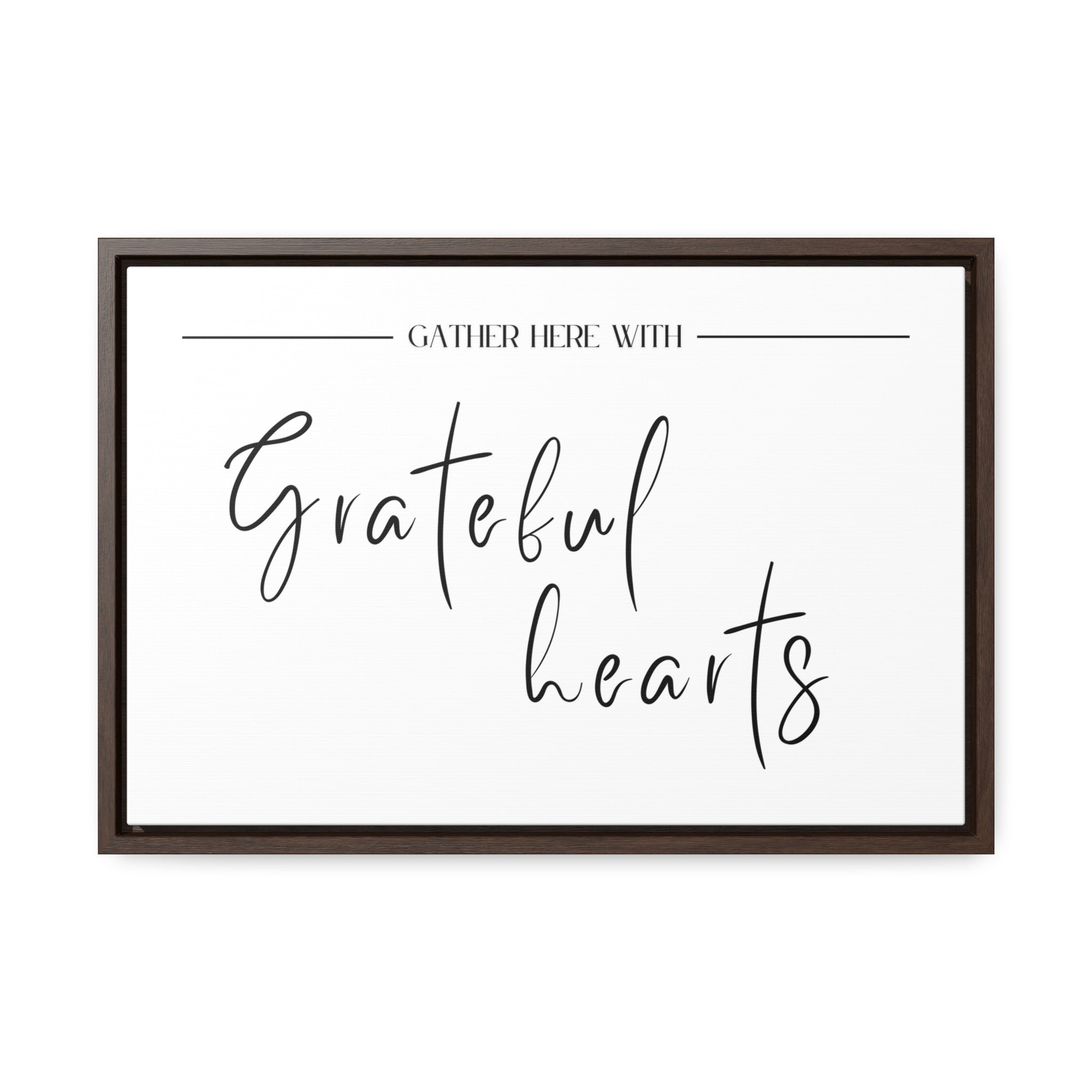 Gather With Grateful Hearts | Gratitude Wall Art | Canvas