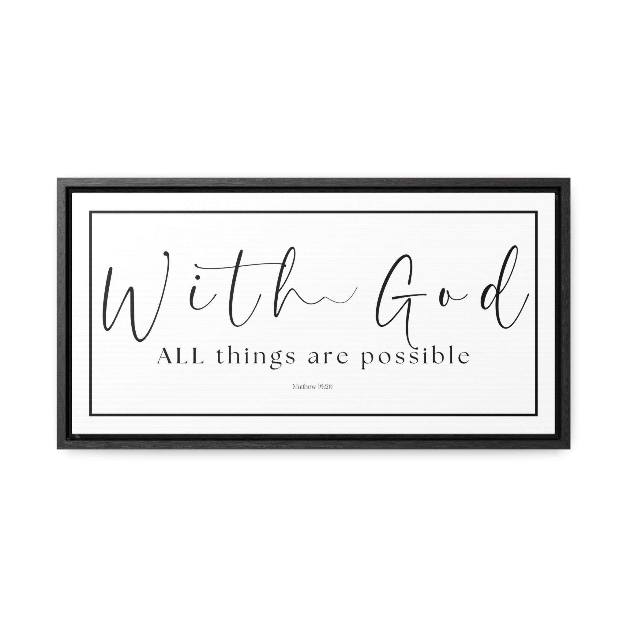 With God All Things Are Possible | Christian Wall Art