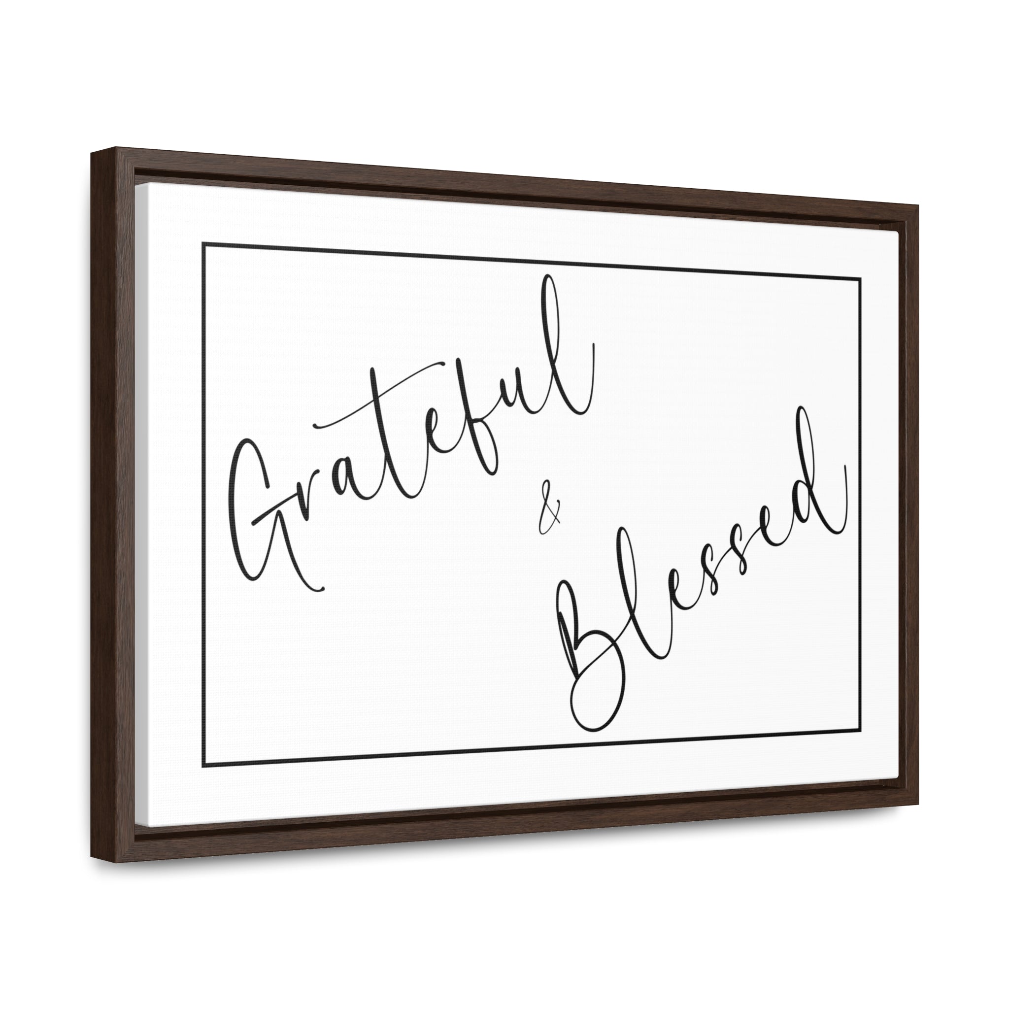 Grateful And Blessed | Gratitude Wall Art | Canvas