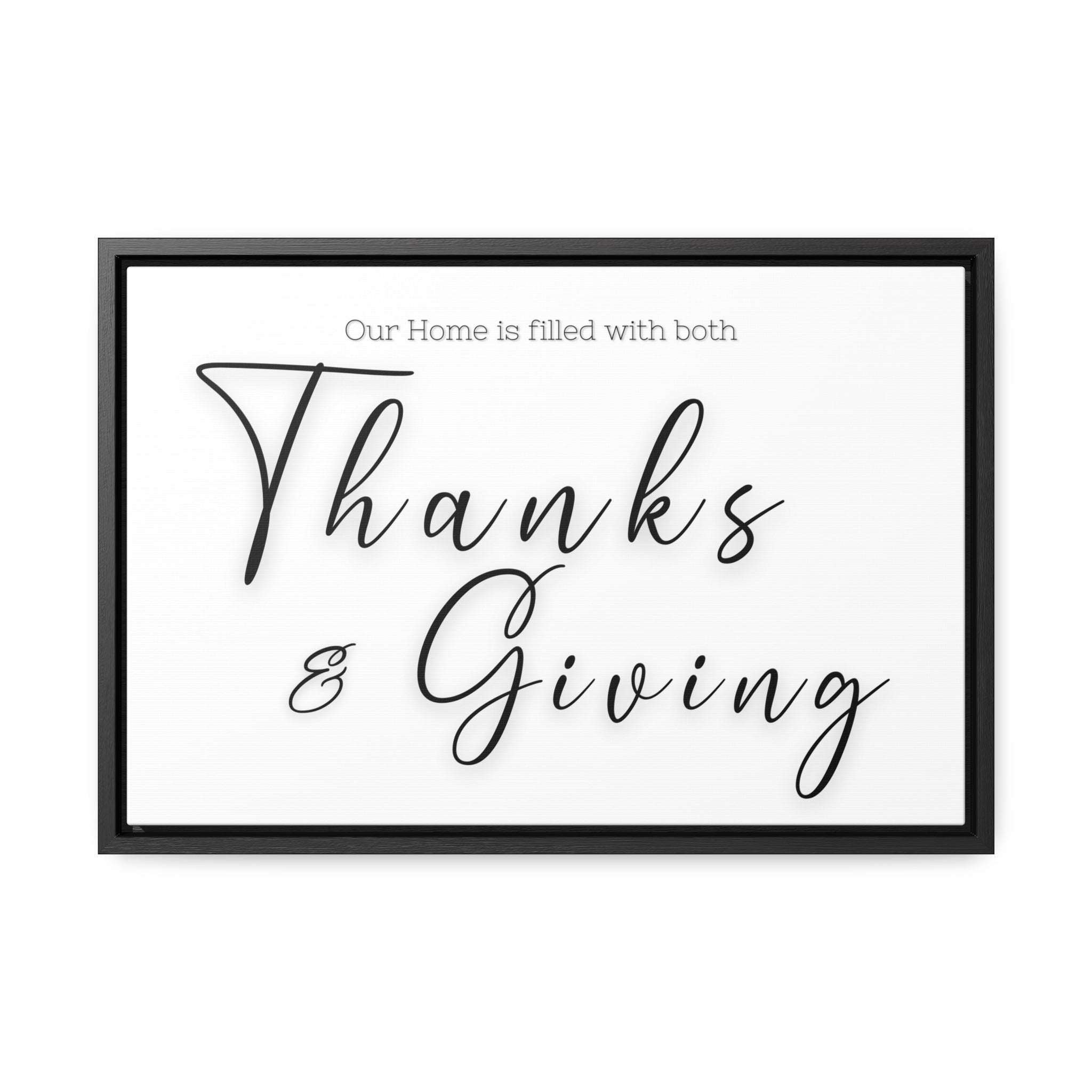 Home Of Thanks And Giving | Gratitude Wall Art | Canvas