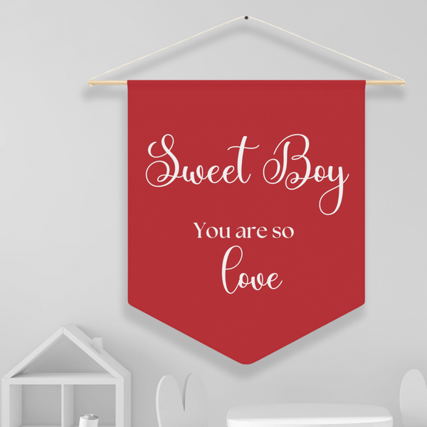 Sweet Boy You Are So Loved | Nursery Pennant Wall Art