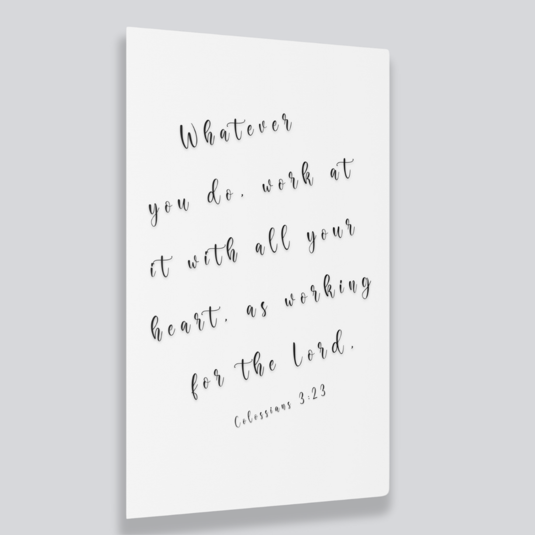 Work With All Your Heart | Office Wall Art