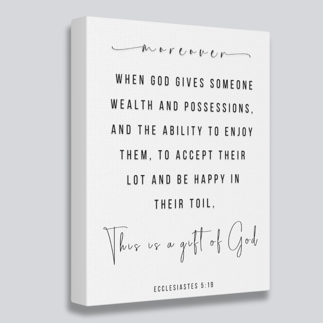 Wealth Is  A Gift From The Lord | Office Wall Art