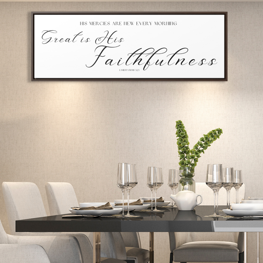 Great Is His Faithfulness | Christian Wall Art