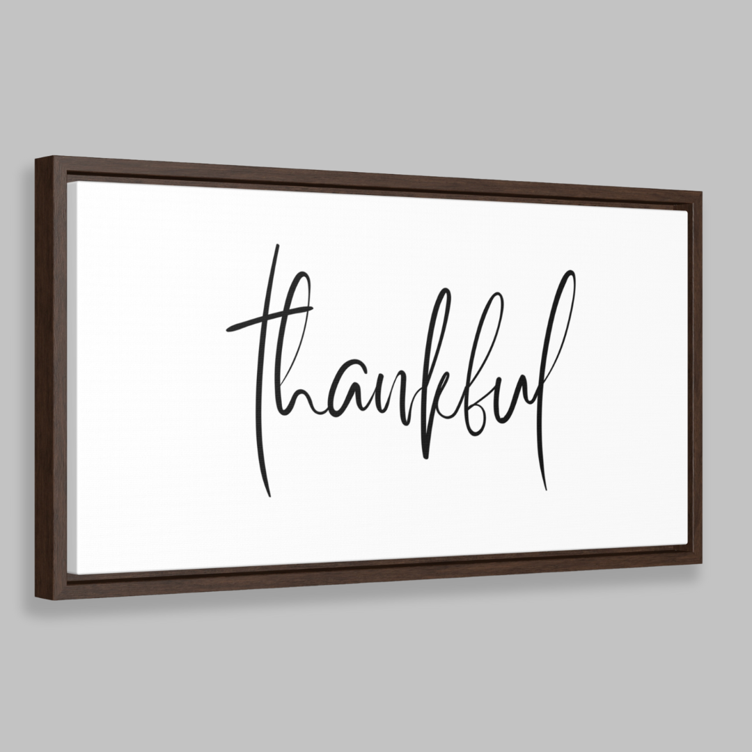 Thankful | Gratitude Wall Art | Canvas