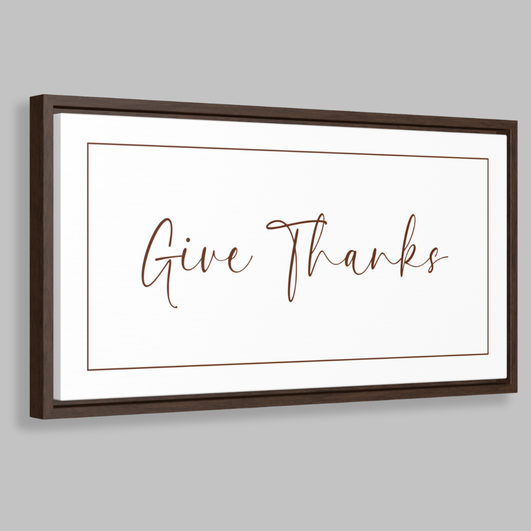 Give Thanks_V2 | Gratitude Wall Art | Canvas