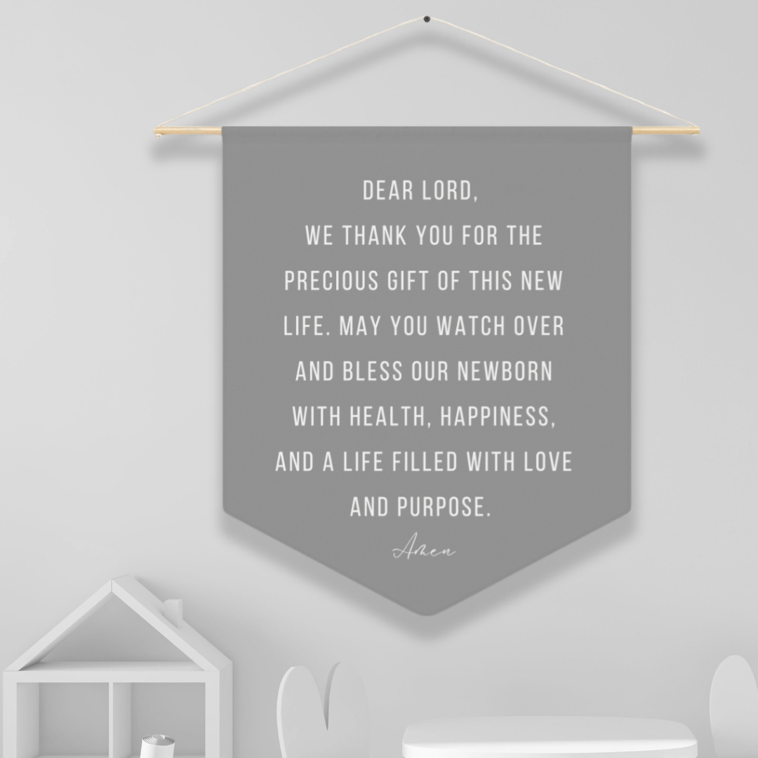 Prayer For Your Baby | Nursery Pennant Wall Art