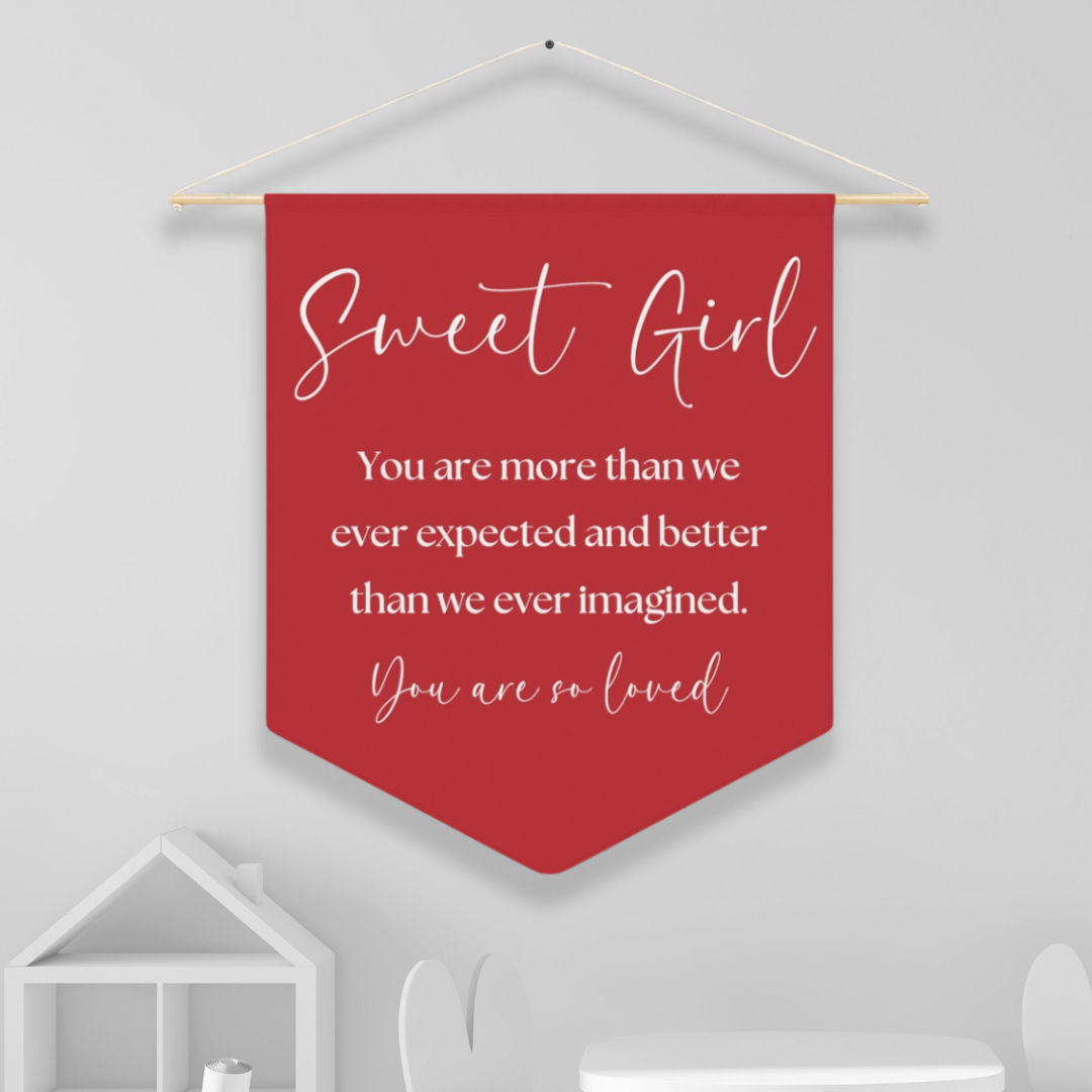 Sweet Girl Inspiration | Nursery Pennant Wall Art