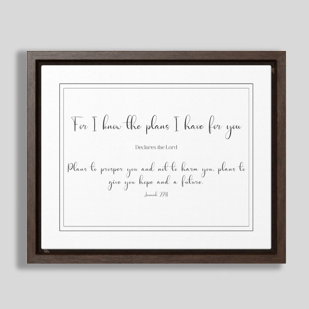 I Know The Plans I Have For You | Christian Wall Art