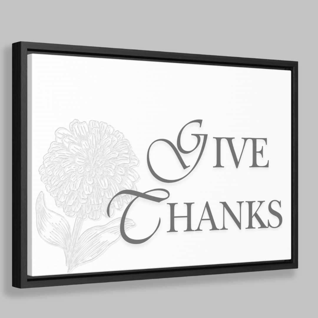 Give Thanks | Gratitude Wall Art | Canvas