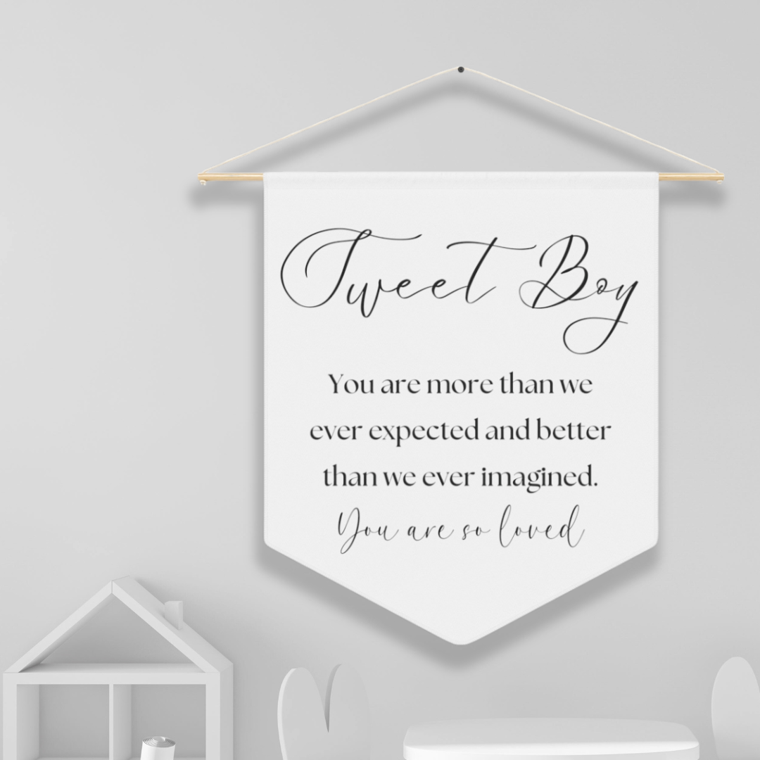 Sweet Boy Inspiration | Nursery Pennant Wall Art