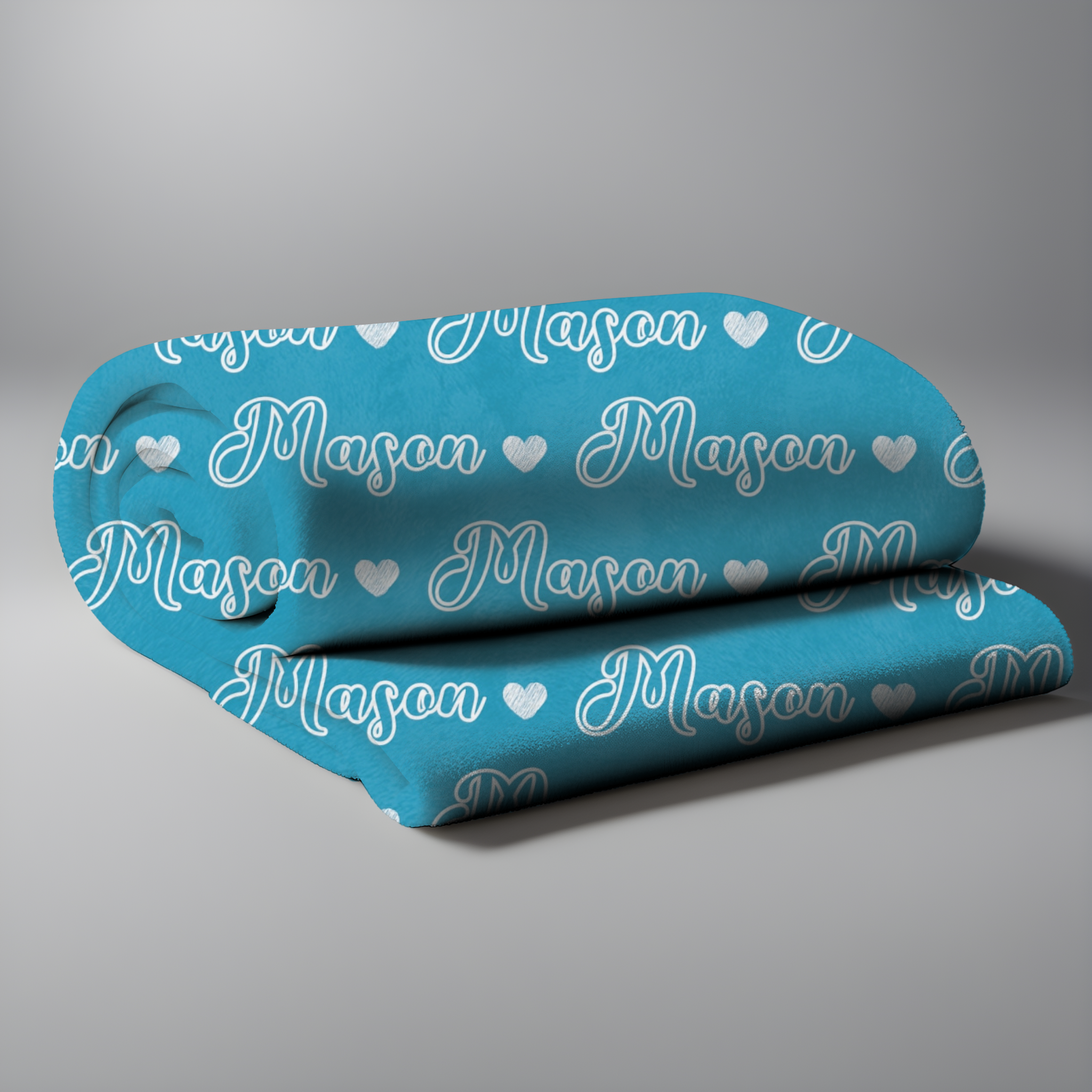 Kids First Name With Love Symbol | Velveteen Minky Blanket