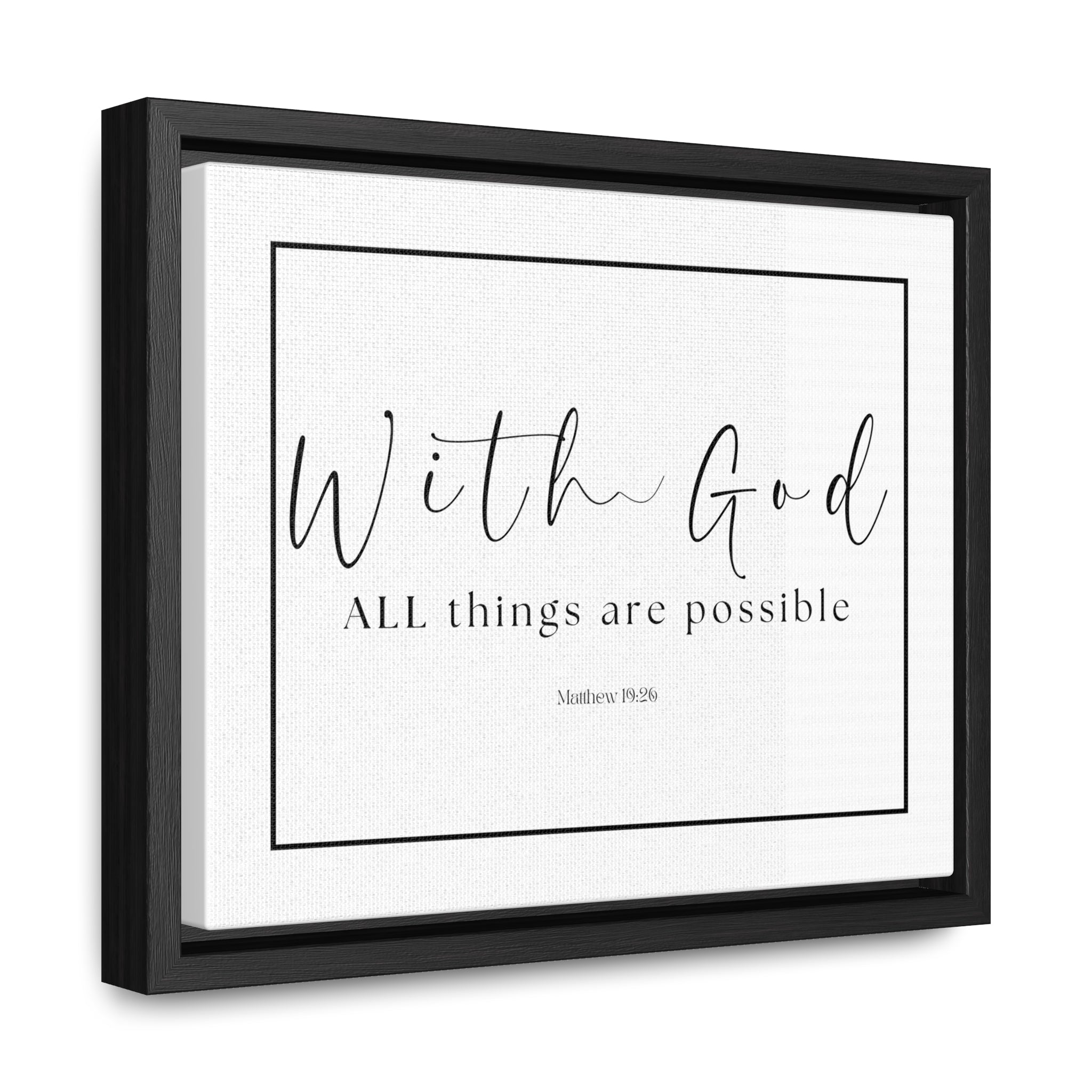 With God All Things Are Possible | Christian Wall Art