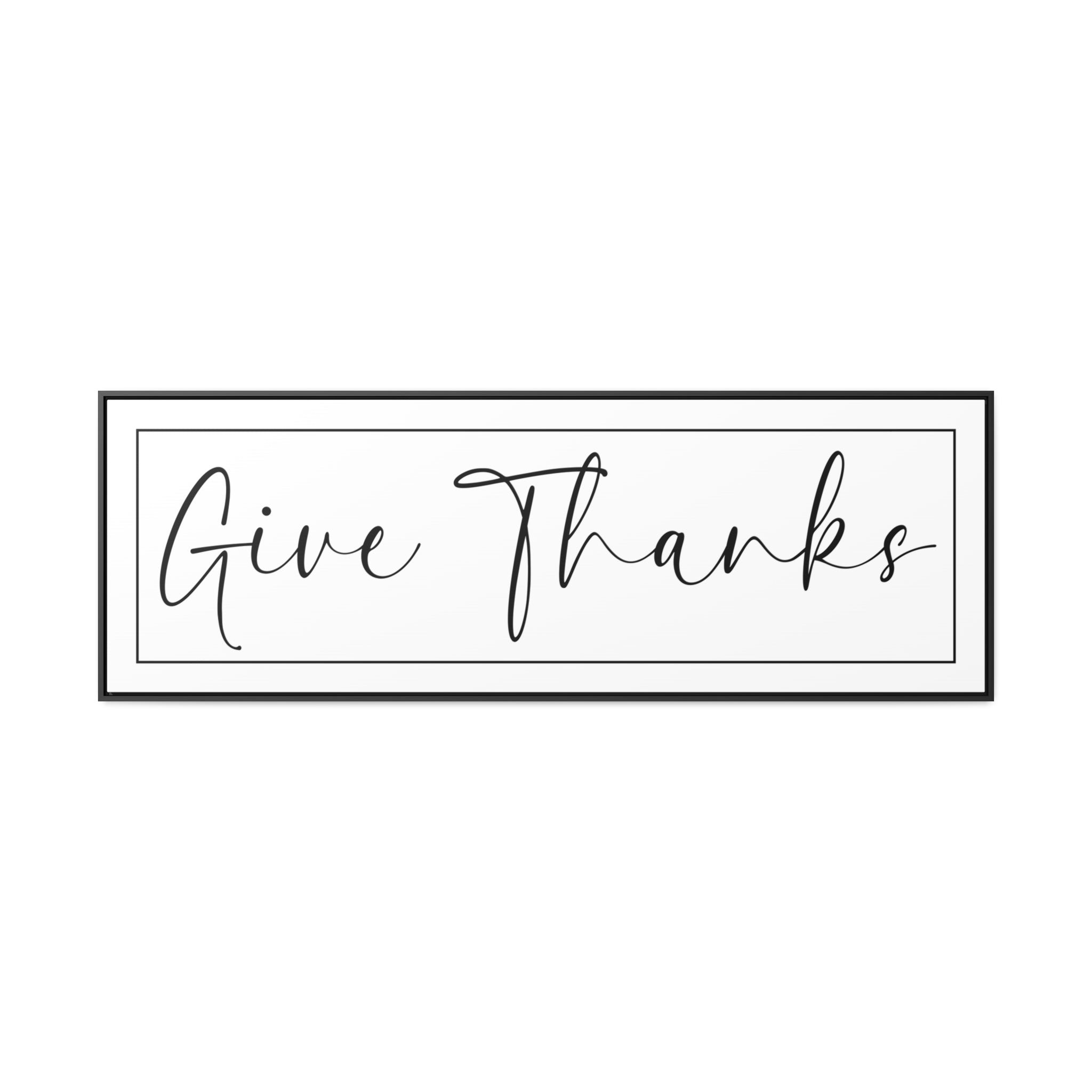 Give Thanks_V2 | Gratitude Wall Art | Canvas