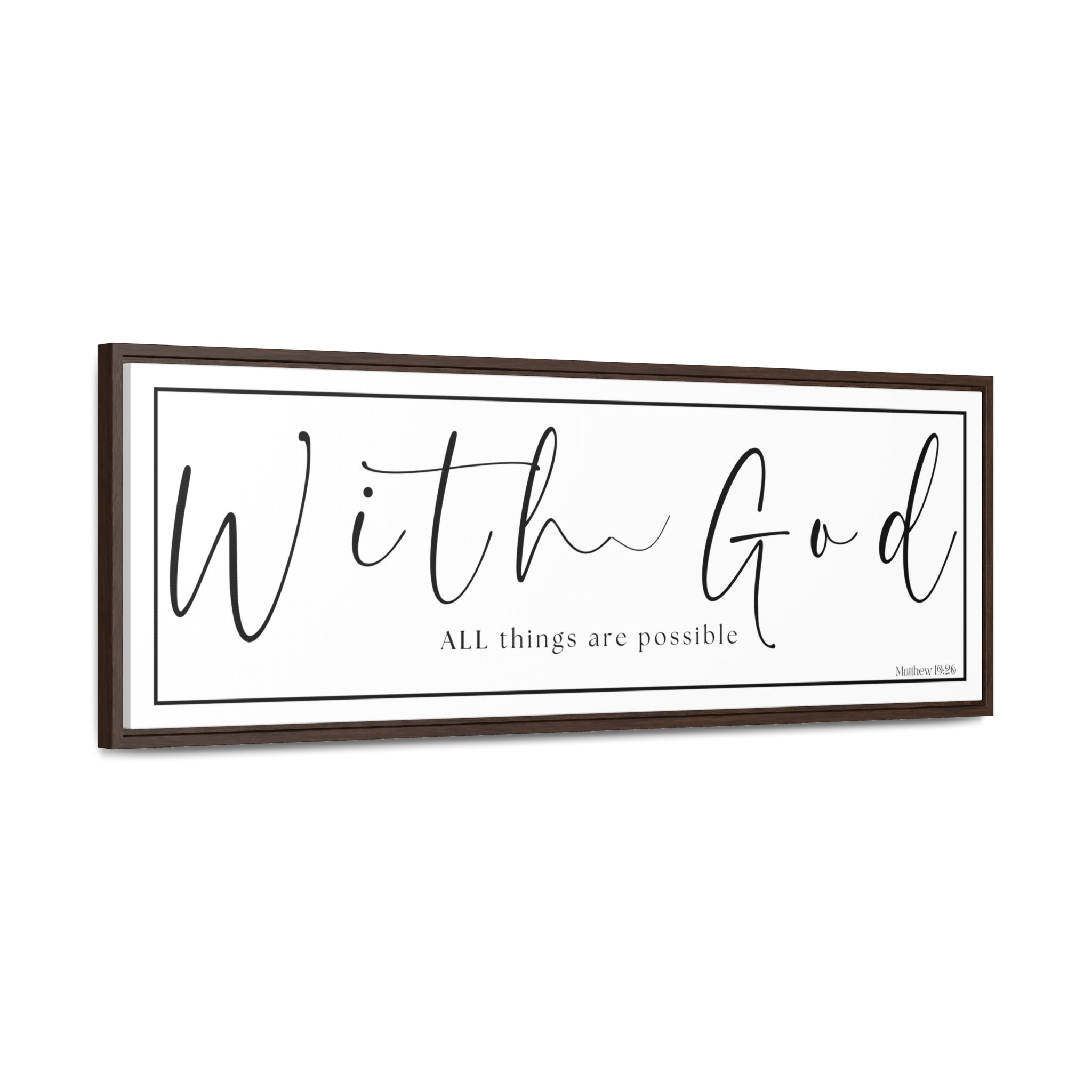 With God All Things Are Possible | Christian Wall Art