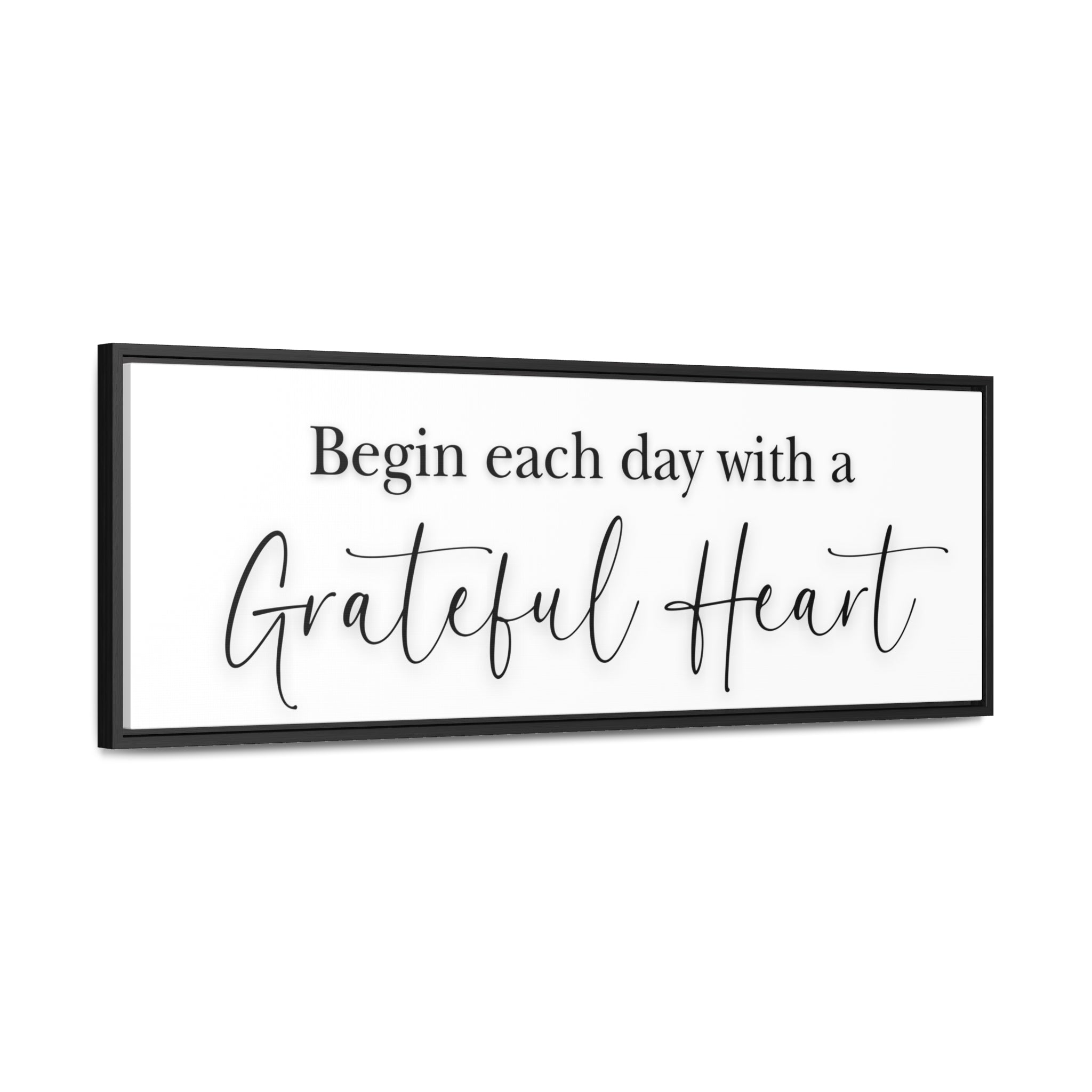 Begin With Grateful Hearts | Gratitude Wall Art | Canvas