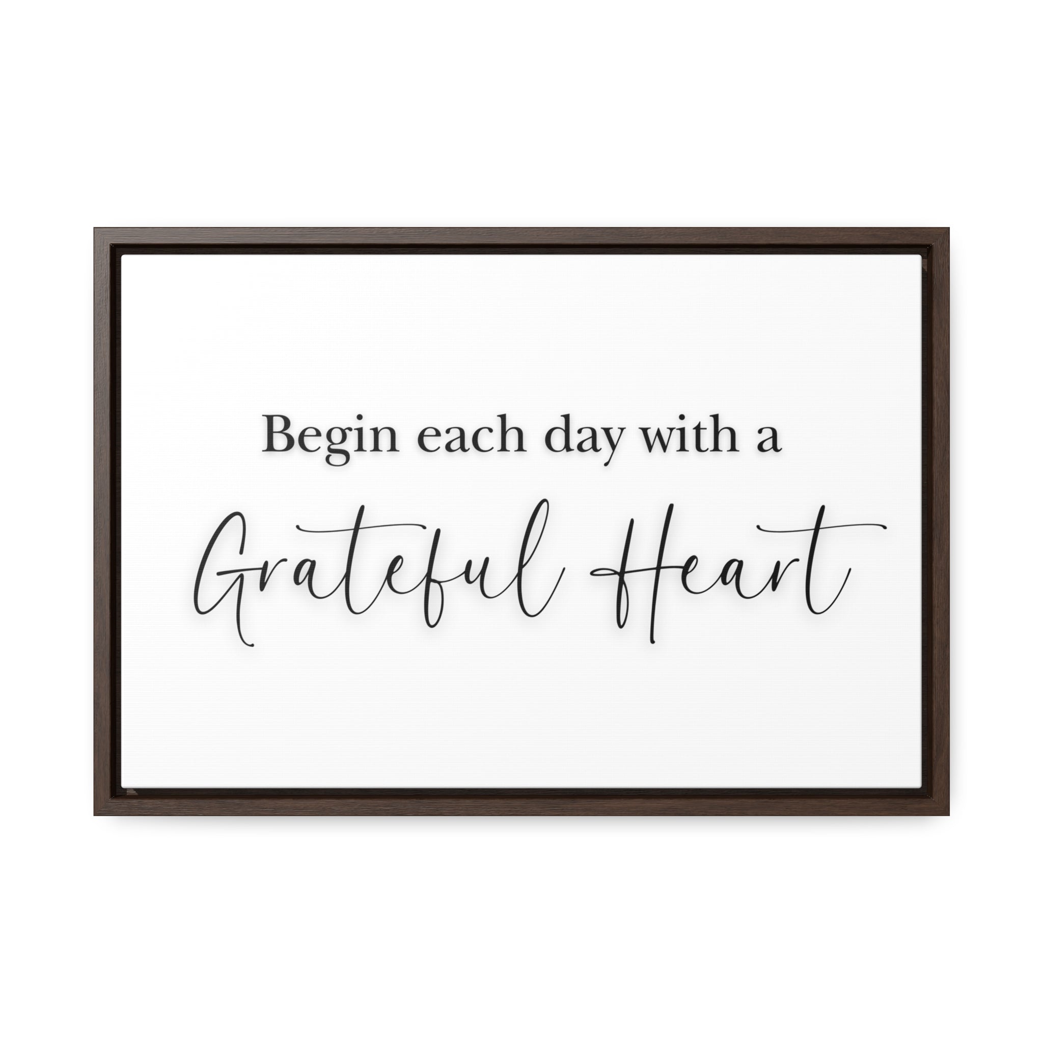 Begin With Grateful Hearts | Gratitude Wall Art | Canvas