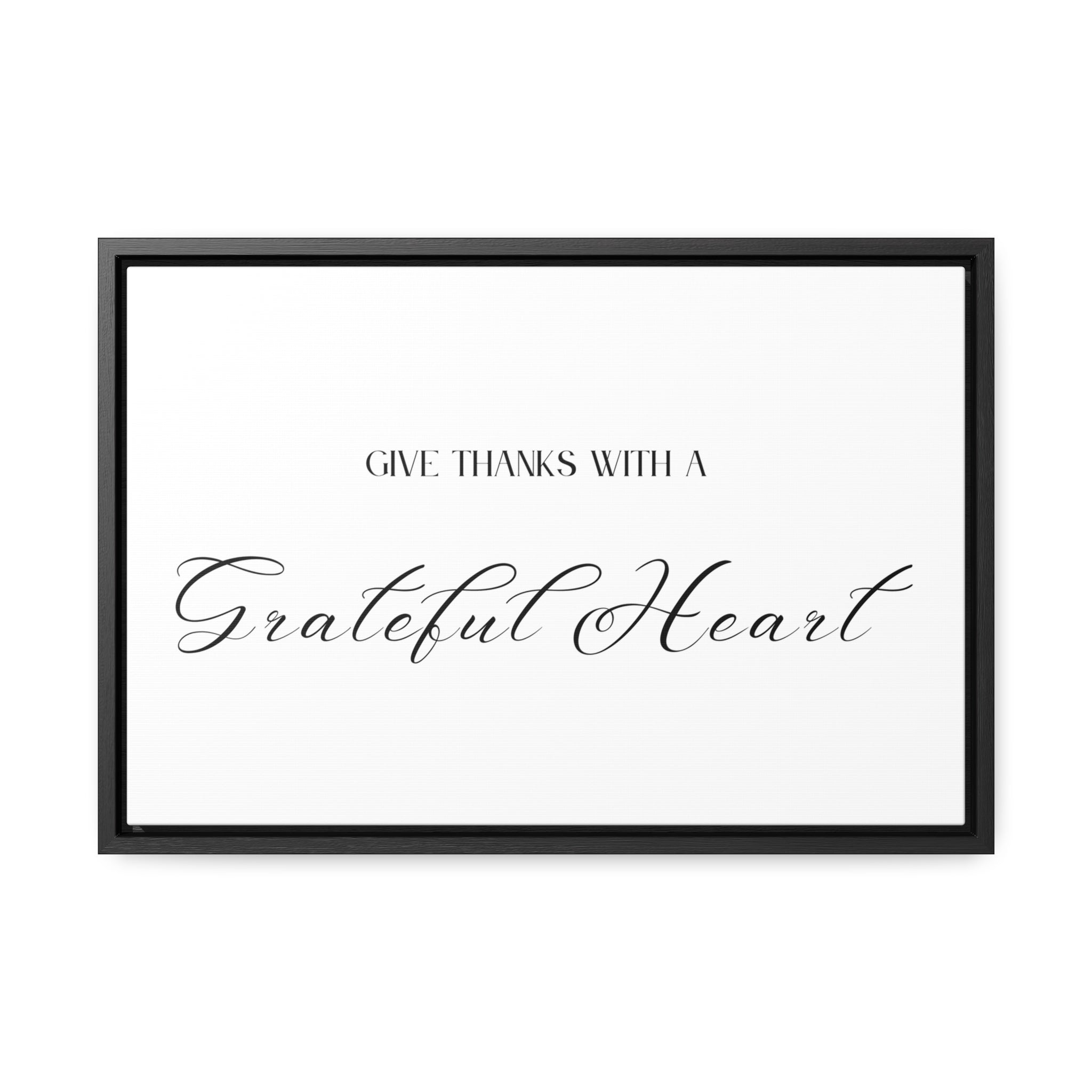 Give Thanks With Grateful Hearts | Gratitude Wall Art | Canvas