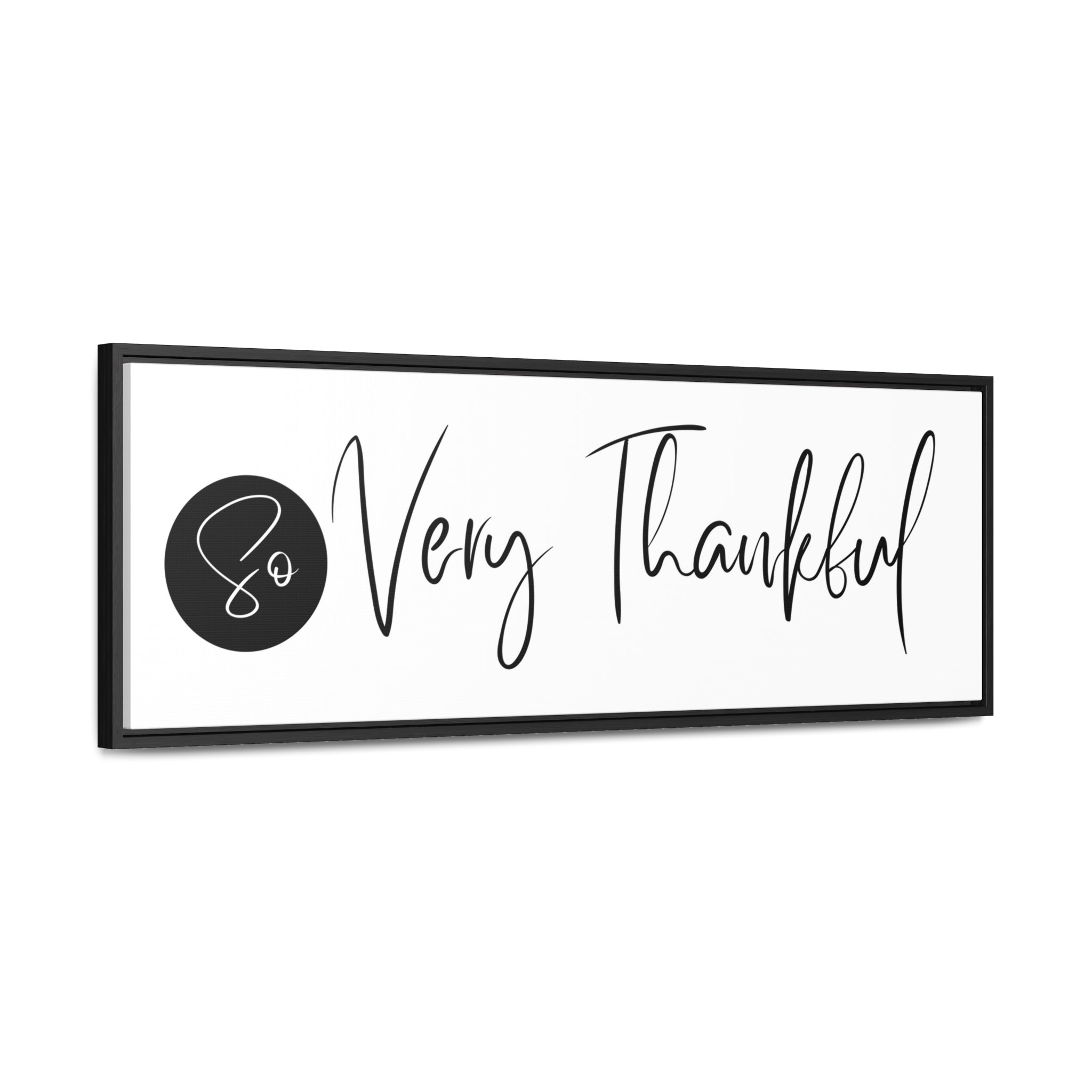 So Very Thankful | Gratitude Wall Art | Canvas