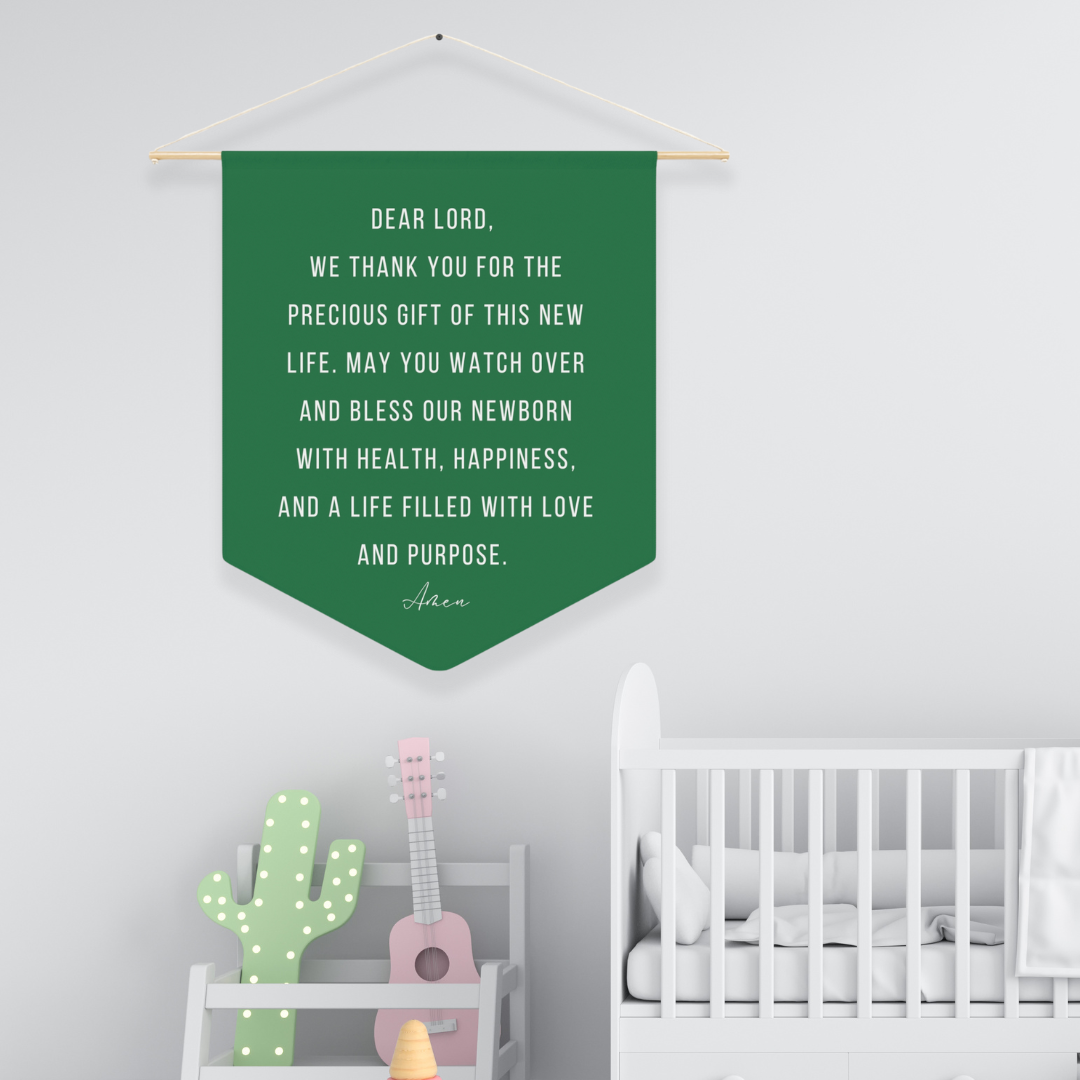 Prayer For Your Baby | Nursery Pennant Wall Art