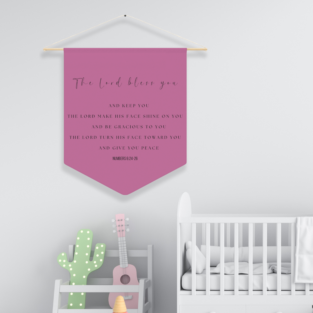 The Lord Bless You | Nursery Pennant Wall Art