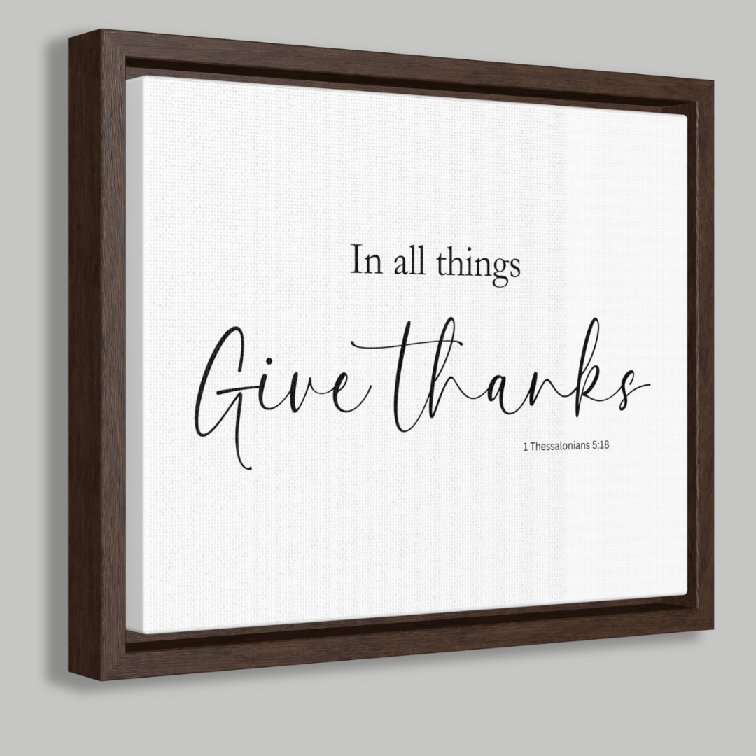 In All Things Give Thanks | Christian Wall Art