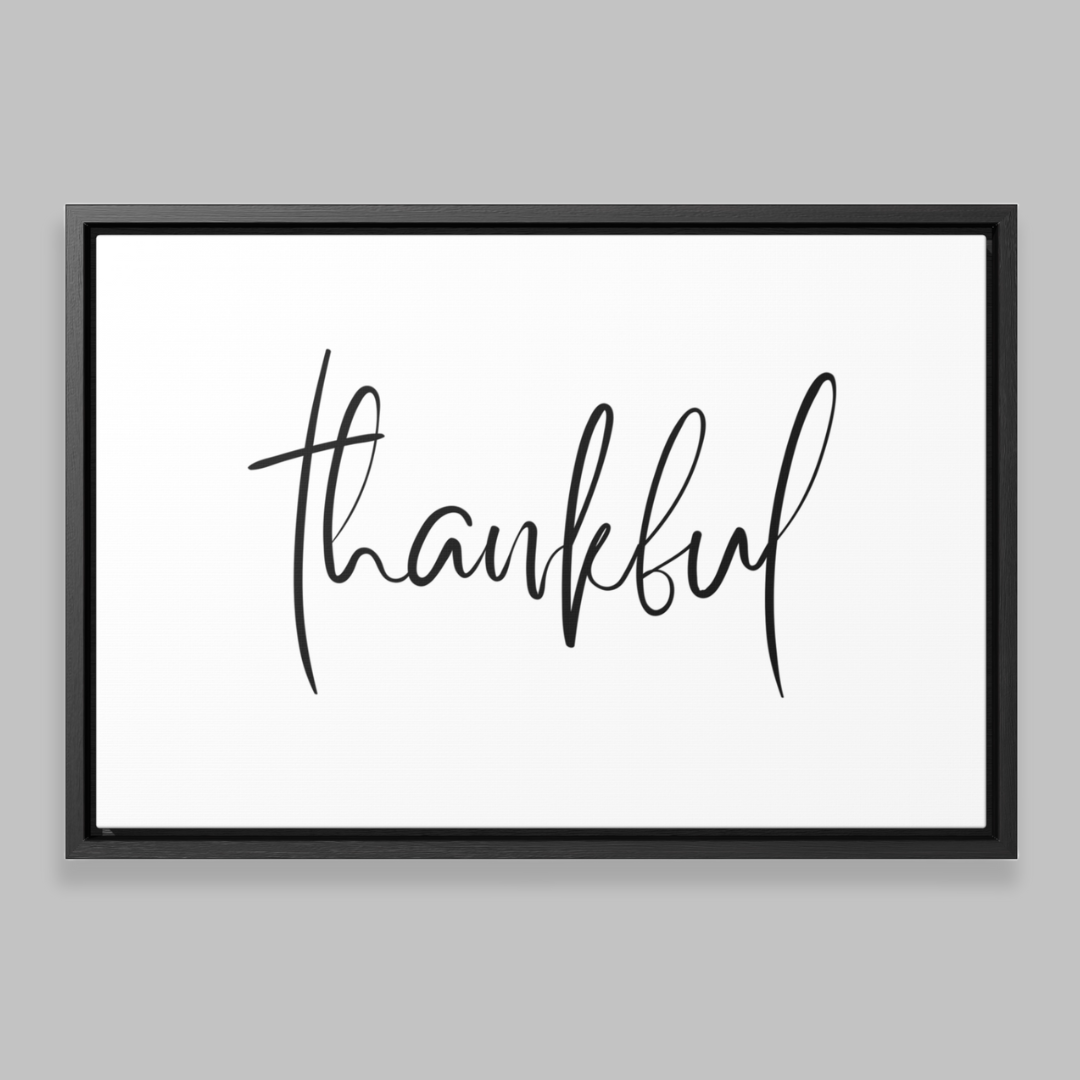 Thankful | Gratitude Wall Art | Canvas