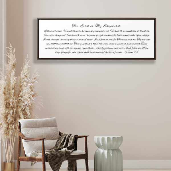 The Lord His My Shepherd I Shall Not Want | Christian Wall Art