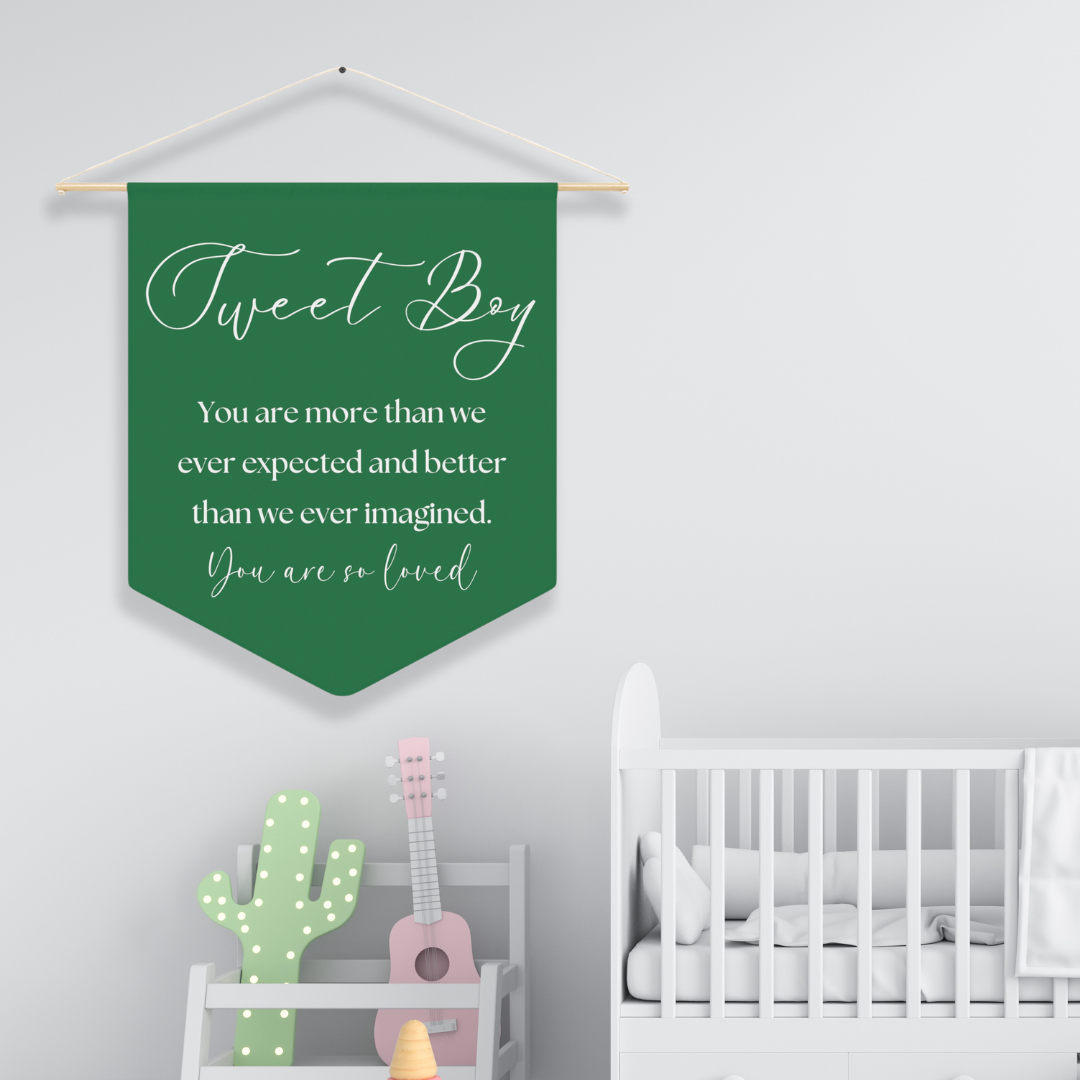 Sweet Boy Inspiration | Nursery Pennant Wall Art