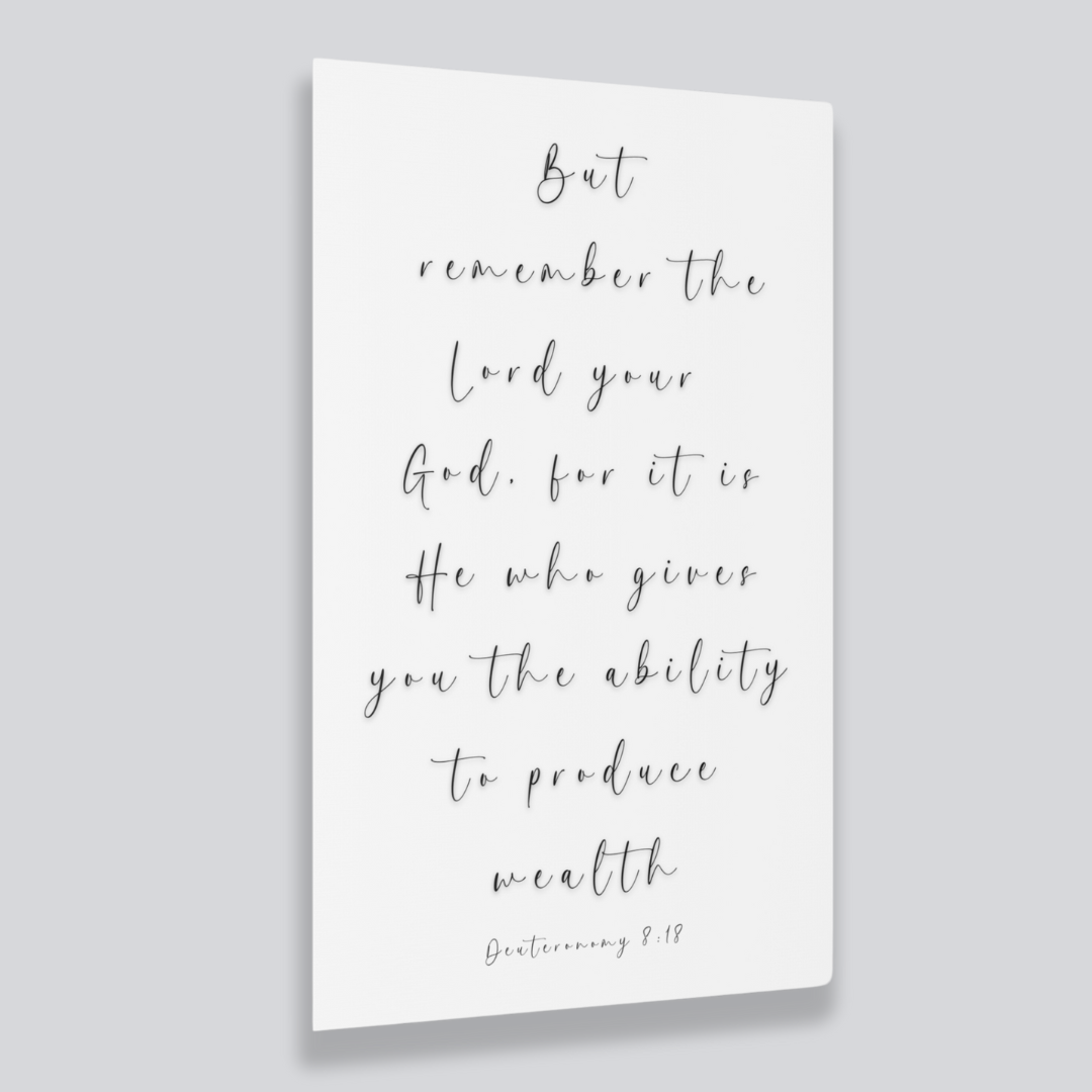 God Gives You The Ability To Get Wealth | Office Wall Art