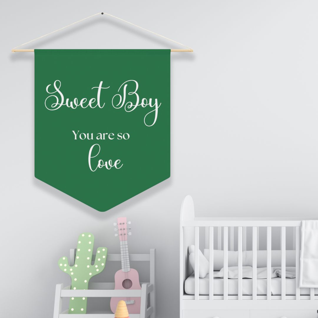 Sweet Boy You Are So Loved | Nursery Pennant Wall Art