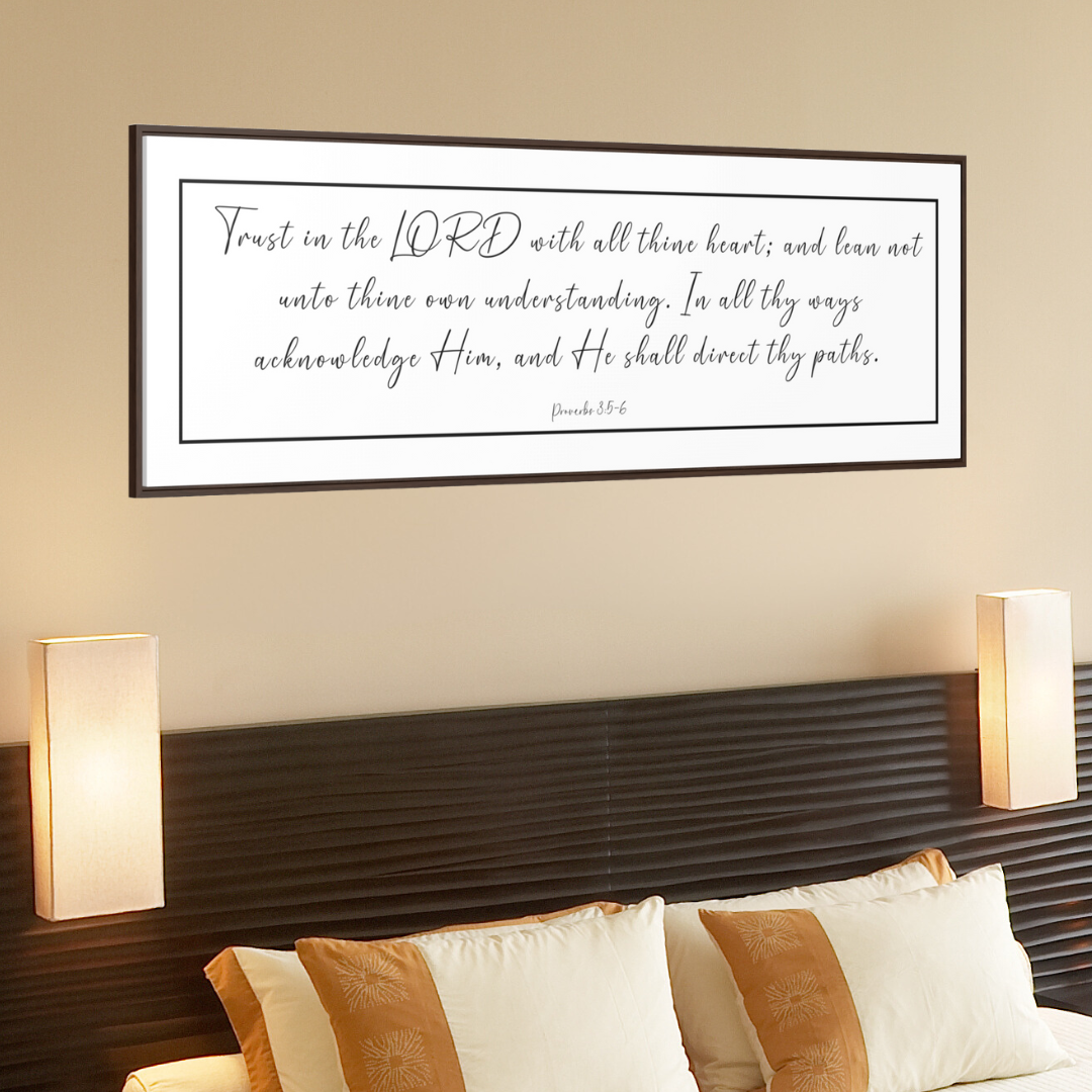 Trust In The Lord With All Your Heart | Christian Wall Art