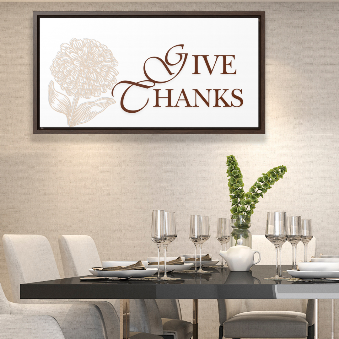 Give Thanks | Gratitude Wall Art | Canvas