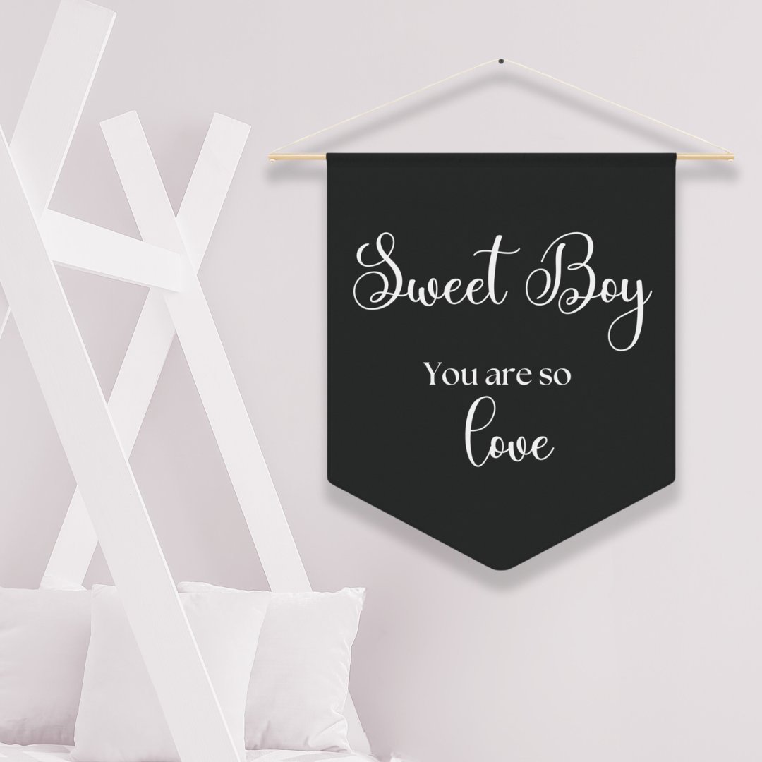 Sweet Boy You Are So Loved | Nursery Pennant Wall Art