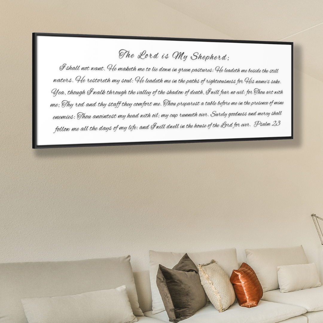 The Lord His My Shepherd I Shall Not Want | Christian Wall Art