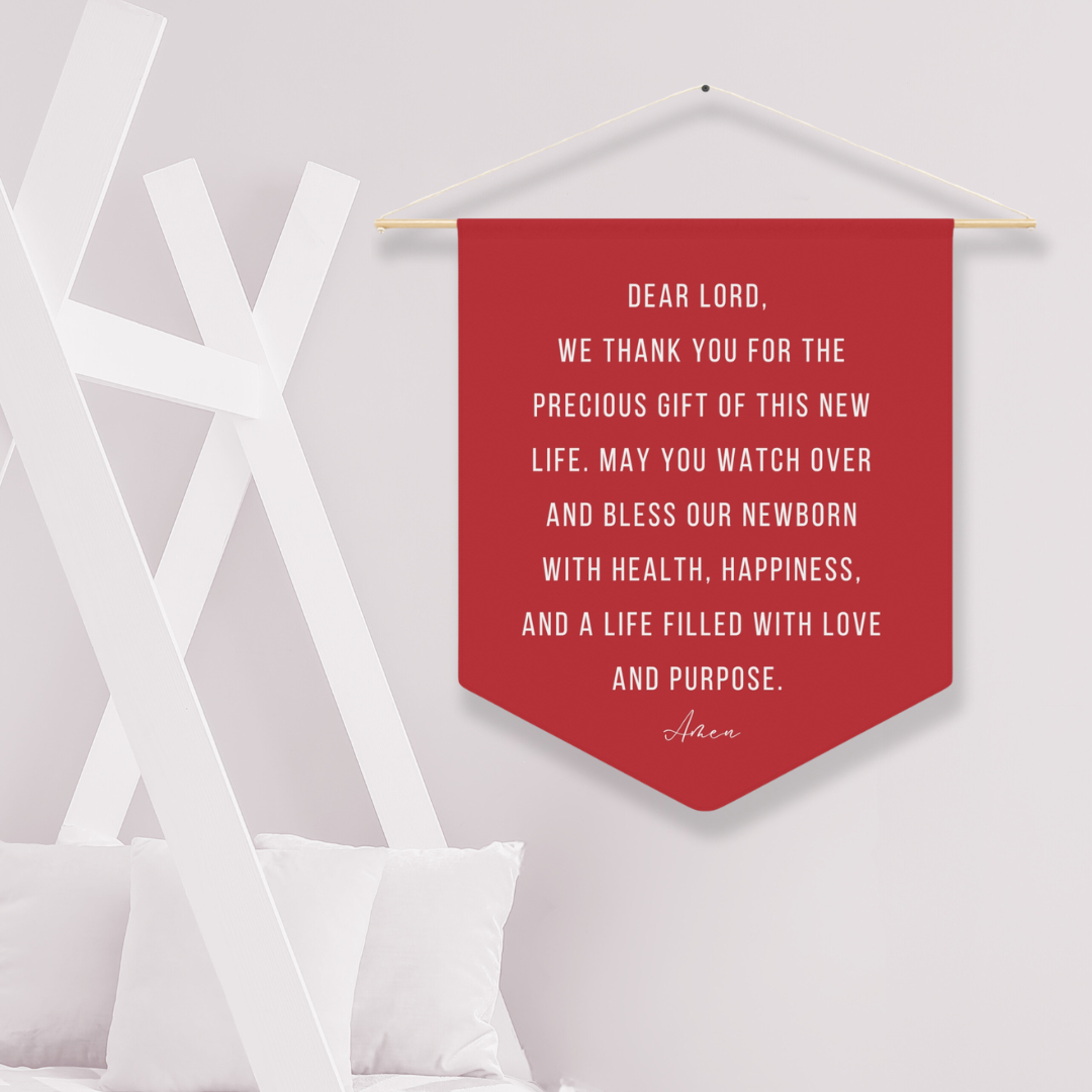 Prayer For Your Baby | Nursery Pennant Wall Art