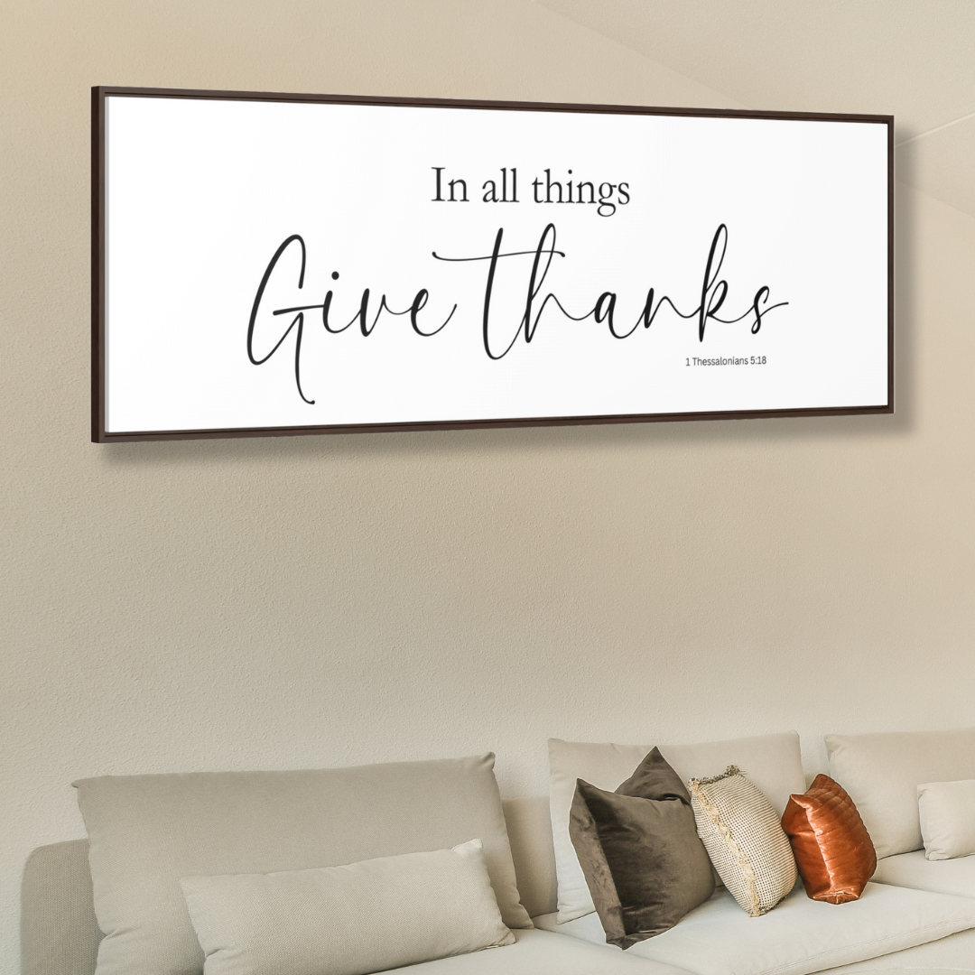 In All Things Give Thanks | Christian Wall Art