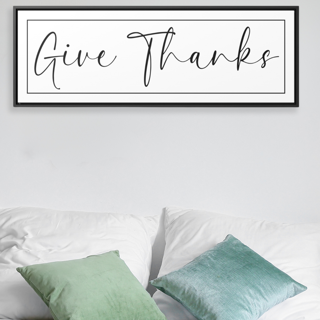 Give Thanks_V2 | Gratitude Wall Art | Canvas