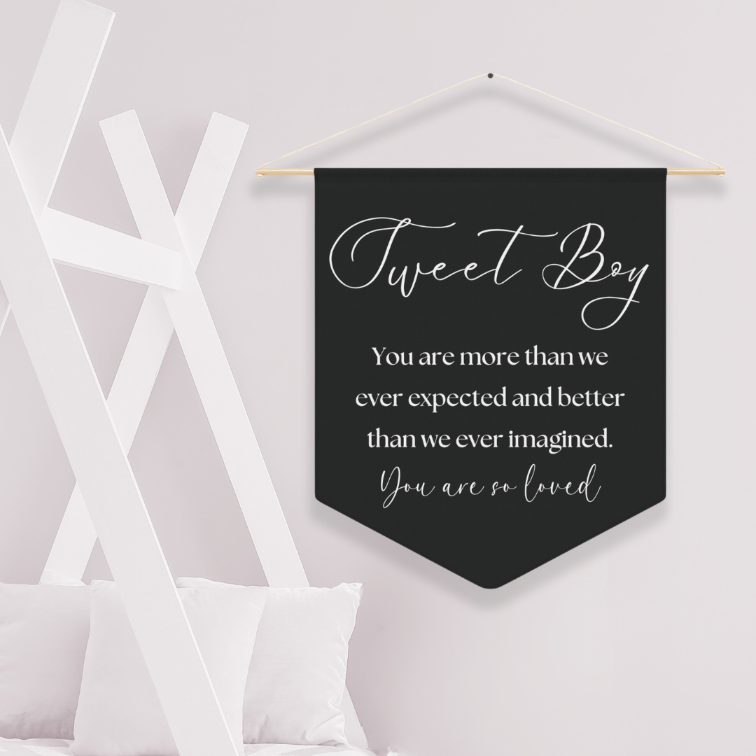 Sweet Boy Inspiration | Nursery Pennant Wall Art