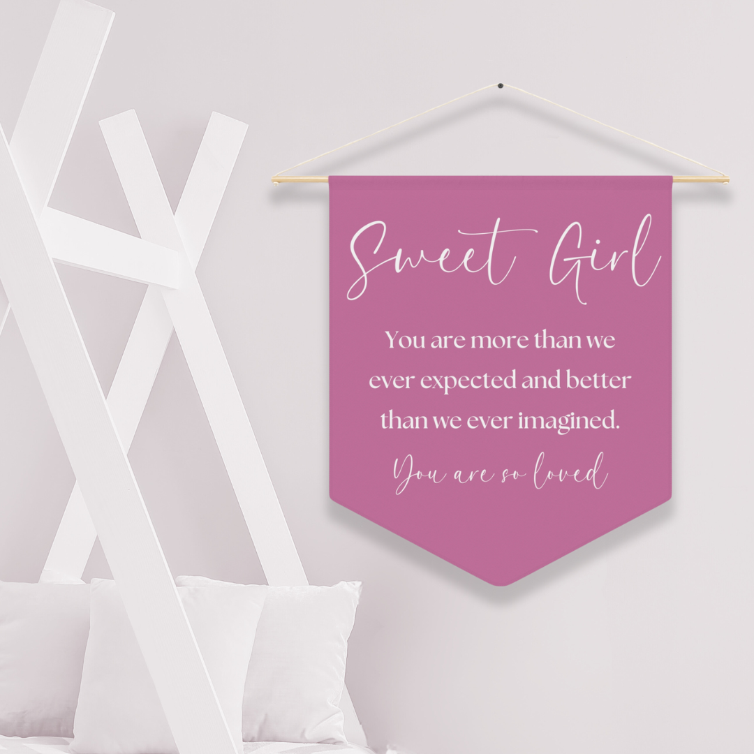 Sweet Girl Inspiration | Nursery Pennant Wall Art