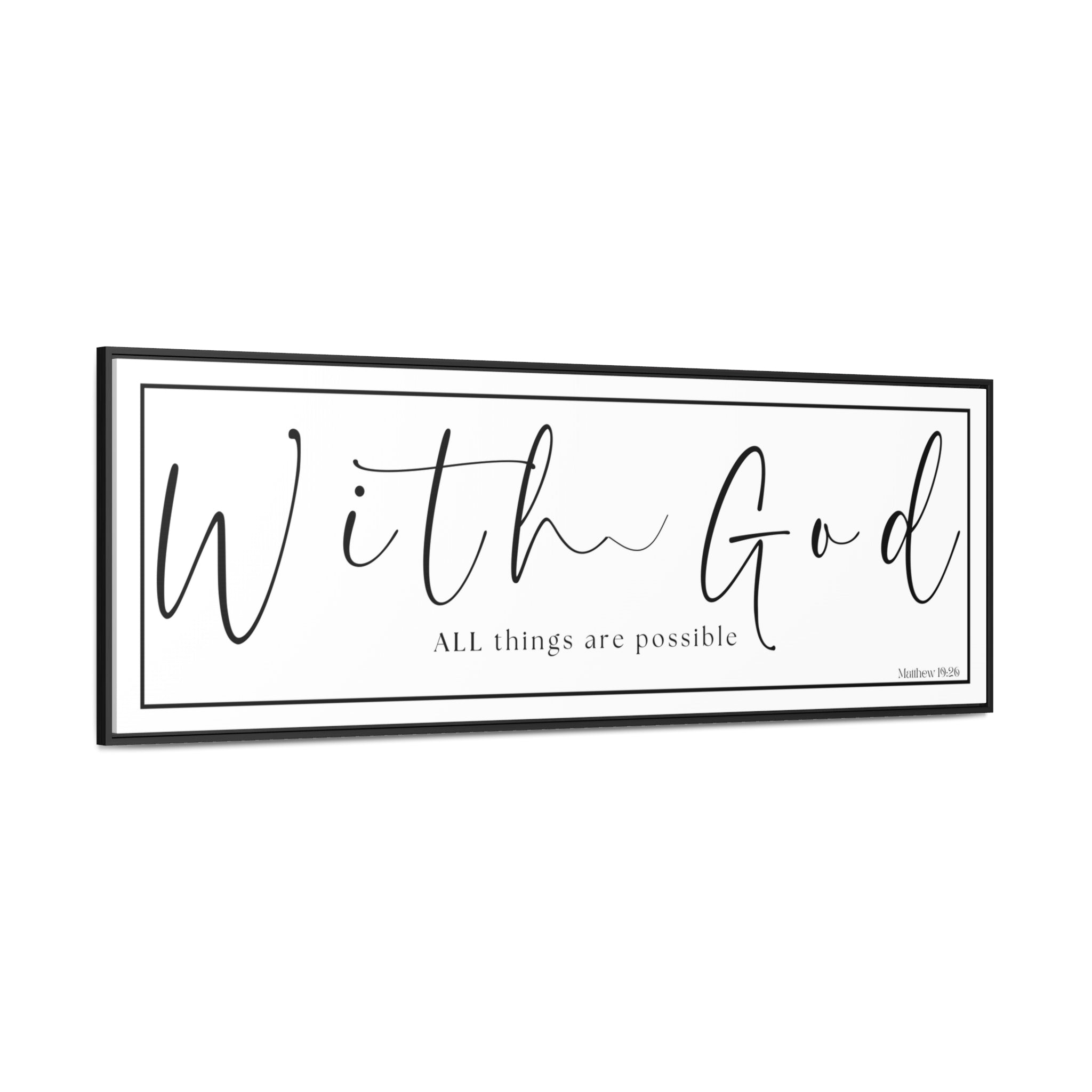 With God All Things Are Possible | Christian Wall Art