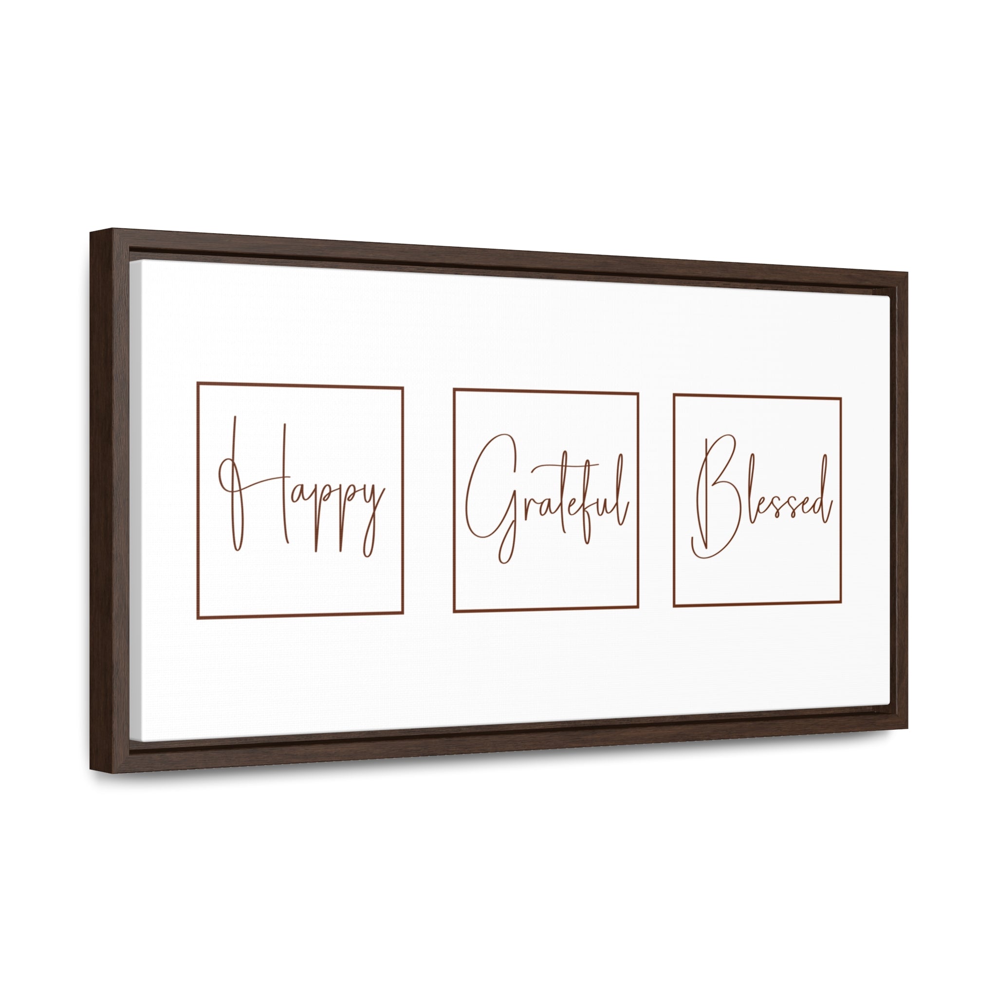 Happy. Grateful. Blessed | Gratitude Wall Art | Canvas