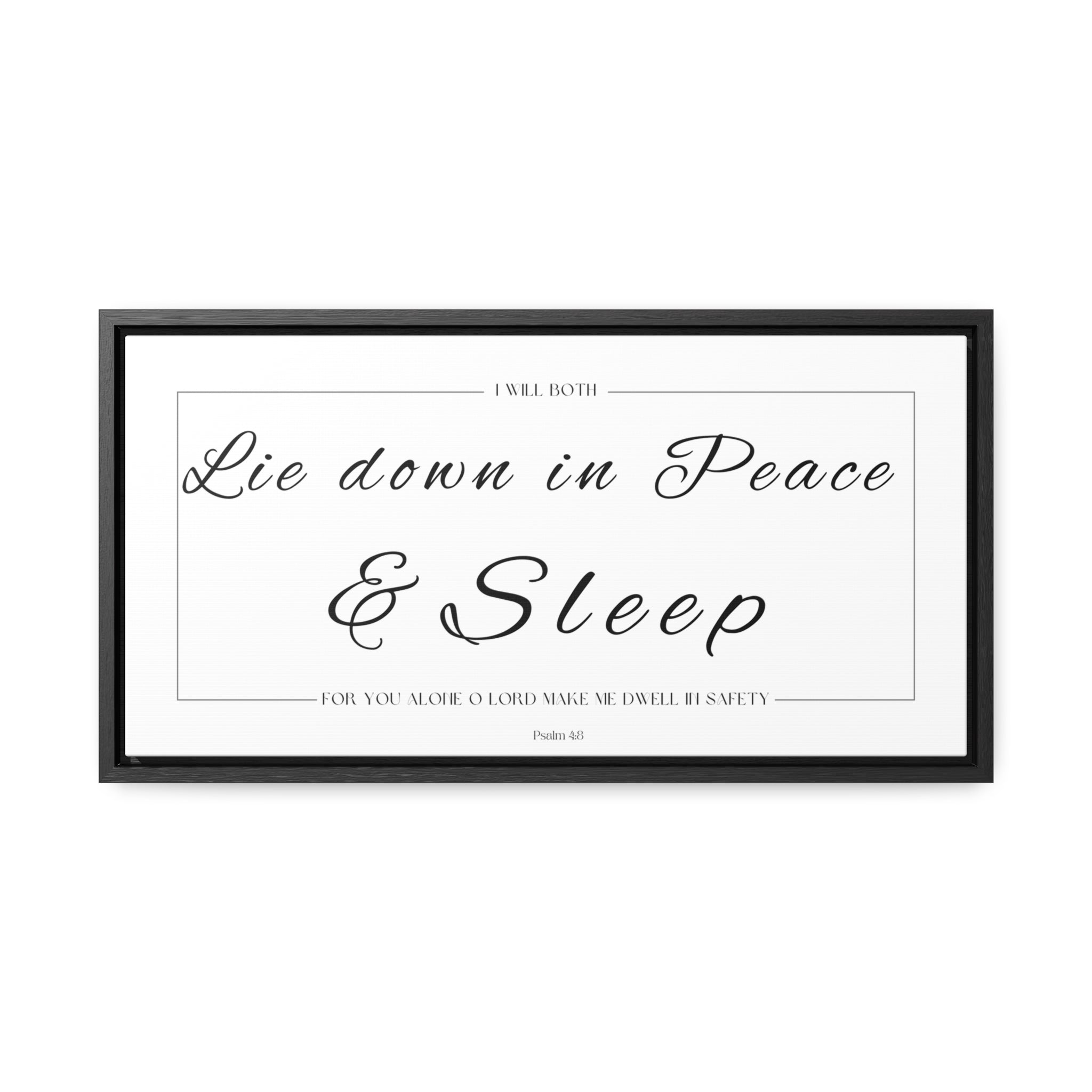 I Will Both Lie Down In Peace & Sleep | Christian Wall Art